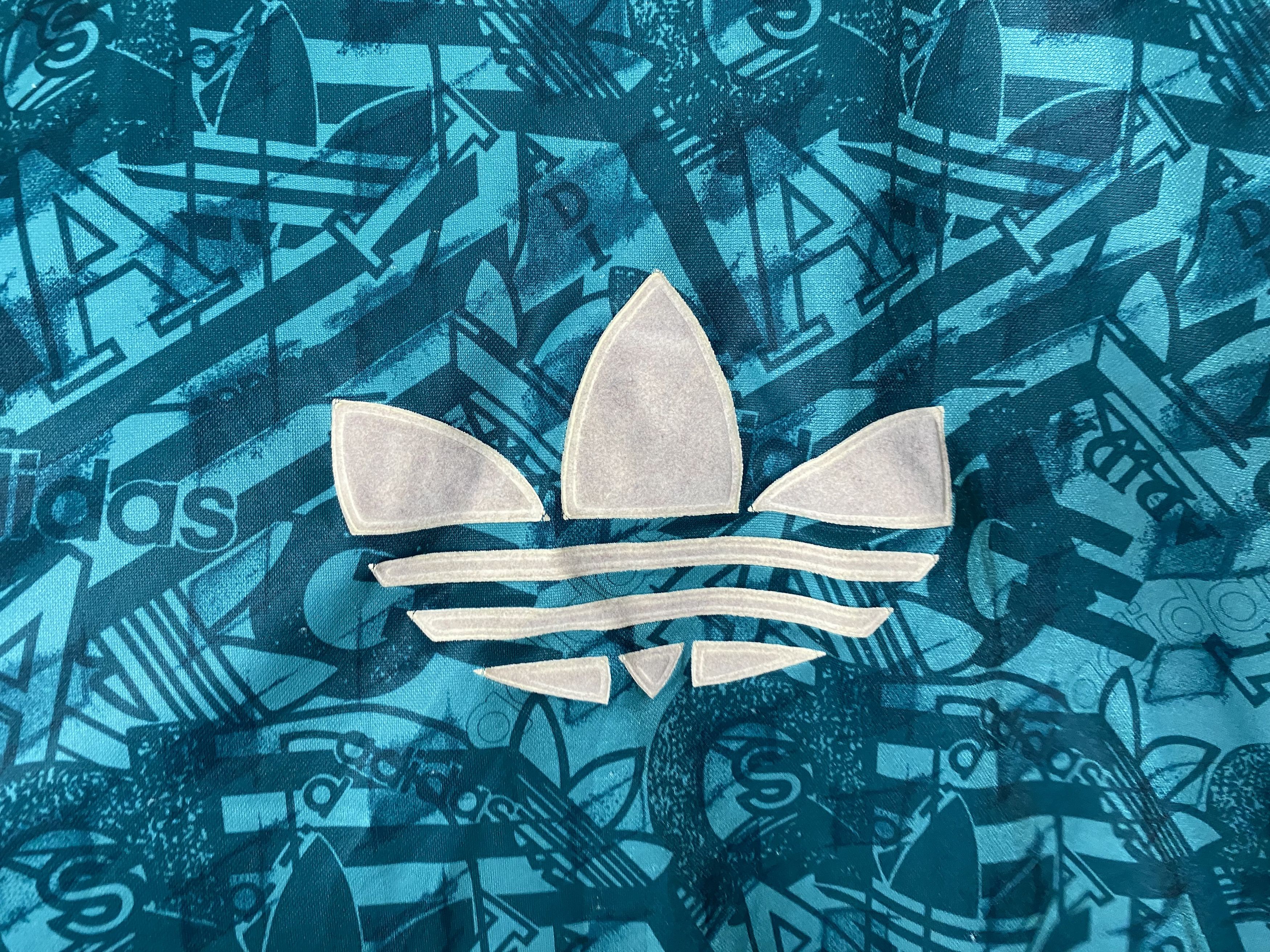 Adidas × Vintage VINTAGE ADIDAS ORIGINAL 90s SHIRT CENTER BIG LOGO MADE IN UK Size US S / EU 44-46 / 1 - 4 Thumbnail