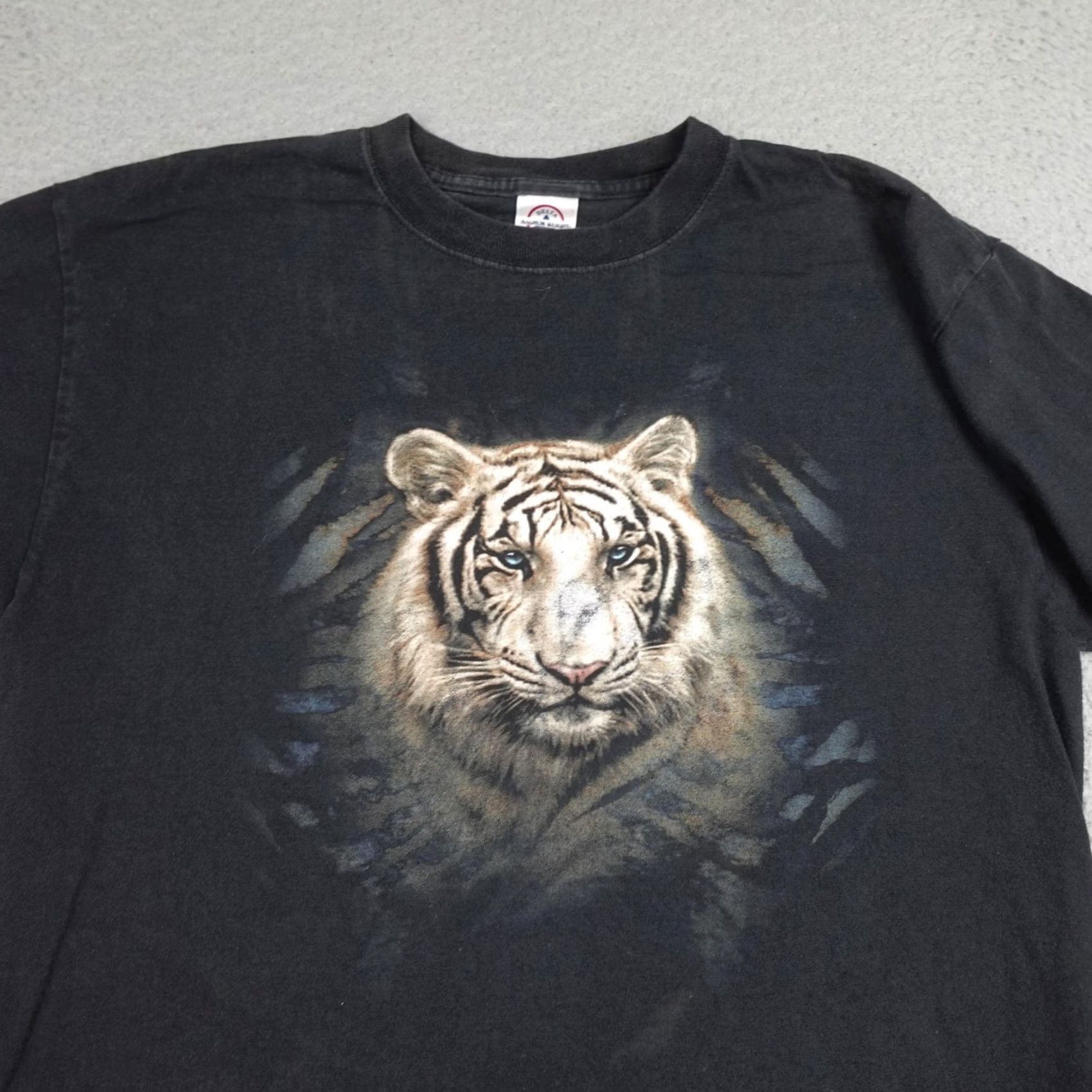 Delta VINTAGE Busch Gardens Shirt Mens Large Black White Tiger Graphic 90s Tee Delta Size US L / EU 52-54 / 3 - 4 Thumbnail