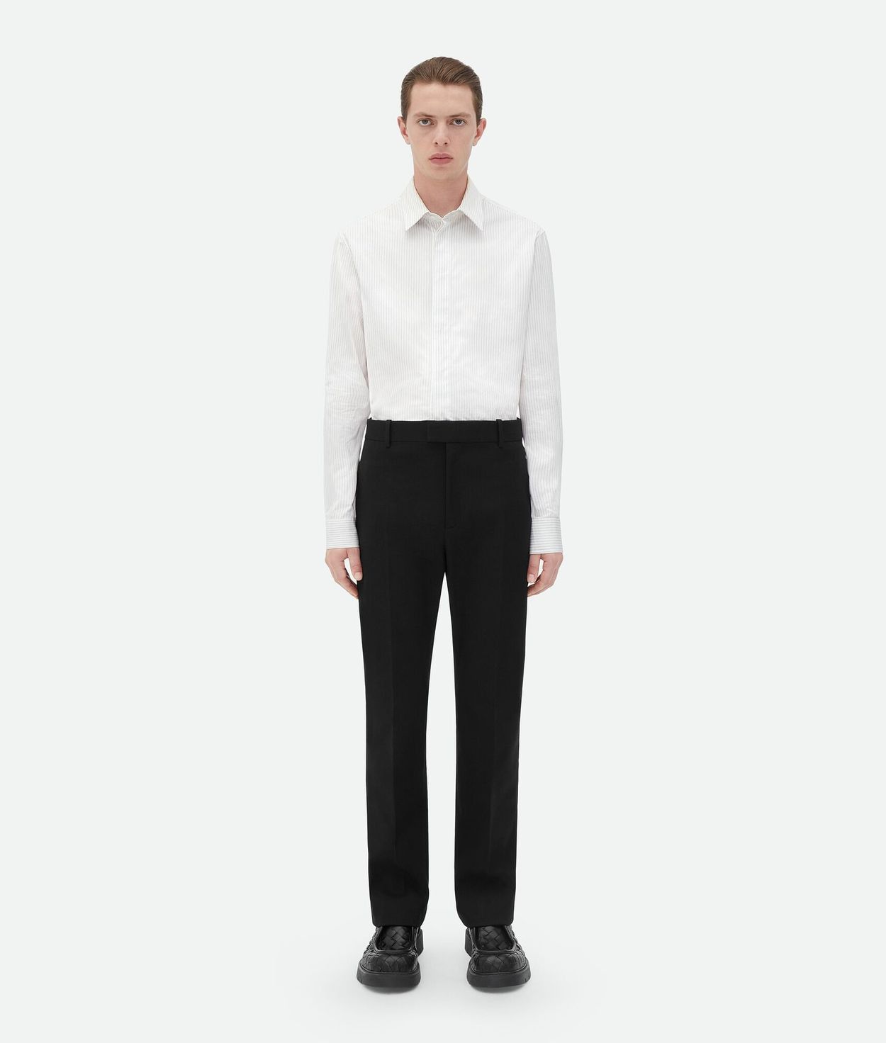 Bottega Veneta structured cotton pants Size US 34 / EU 50 - 1 Thumbnail