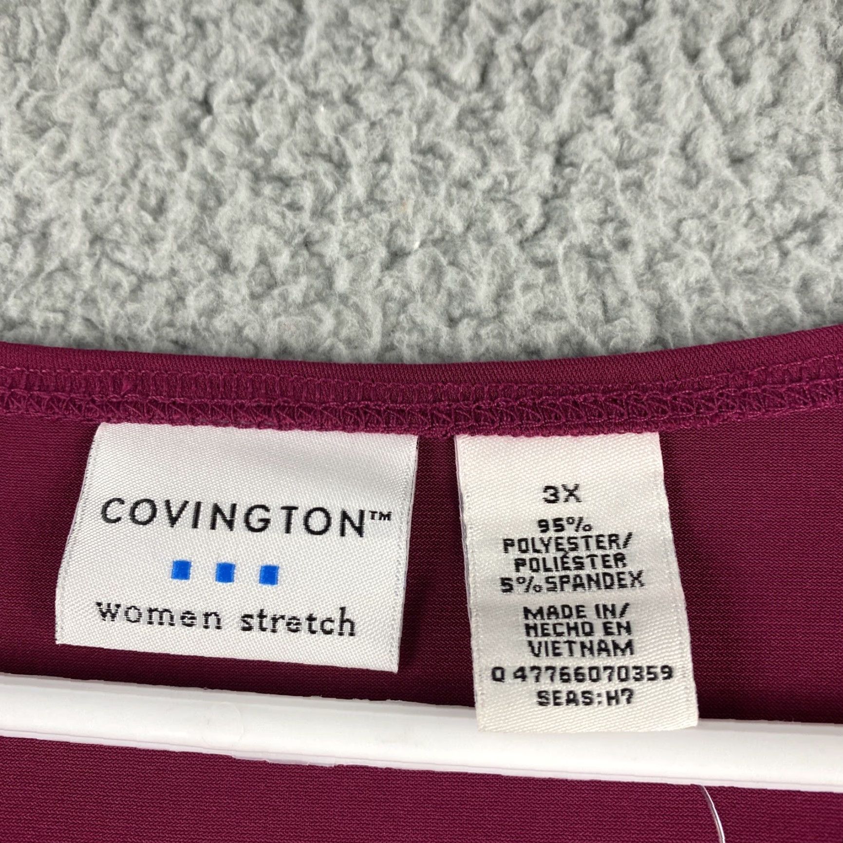 Vintage Covington Shirt Women 3XL Drape Neck Long Sleeve Plum New With Tags Plus Size Size XXL / US 16-18 / IT 52-54 - 3 Thumbnail