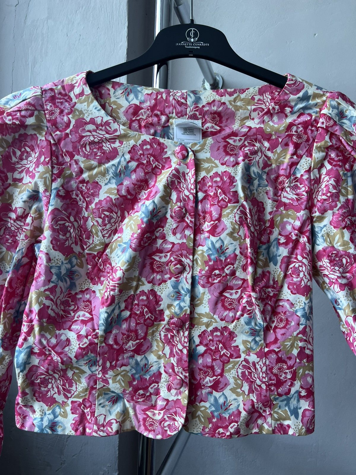 Laura Ashley VINTAGE 80’s LAURA ASHLEY PINK FLORAL ART BUTTON JACKET Uk16 Size XL / US 12-14 / IT 48-50 - 4 Thumbnail