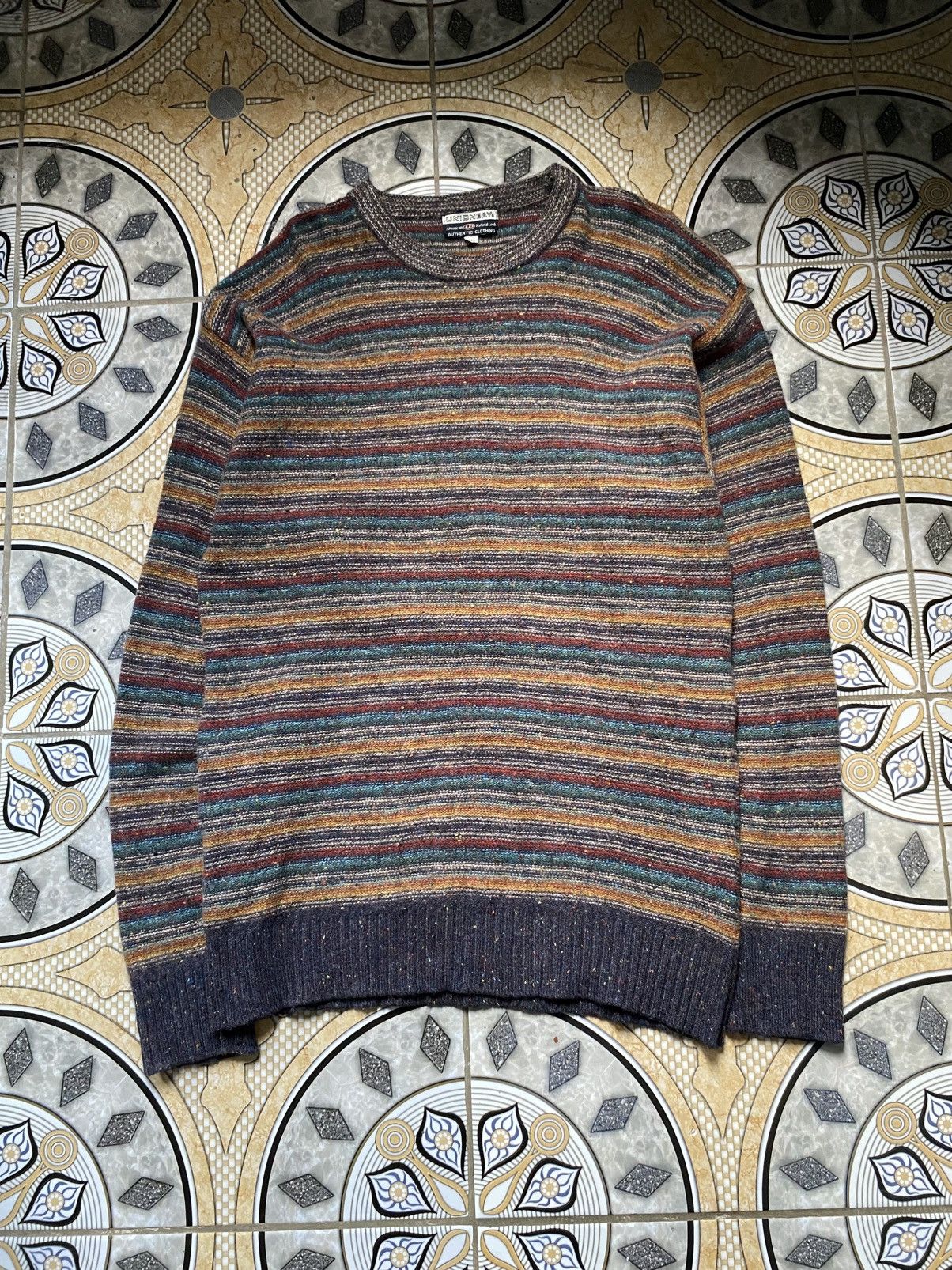 UNIONBAY Vintage 90s UNIONBAY Gradation Knit Sweater Coogi Style. Size US M / EU 48-50 / 2 - 1 Thumbnail