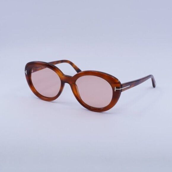Tom Ford Lily-02 FT1009 53Y Sunglasses Havana Oval Frame