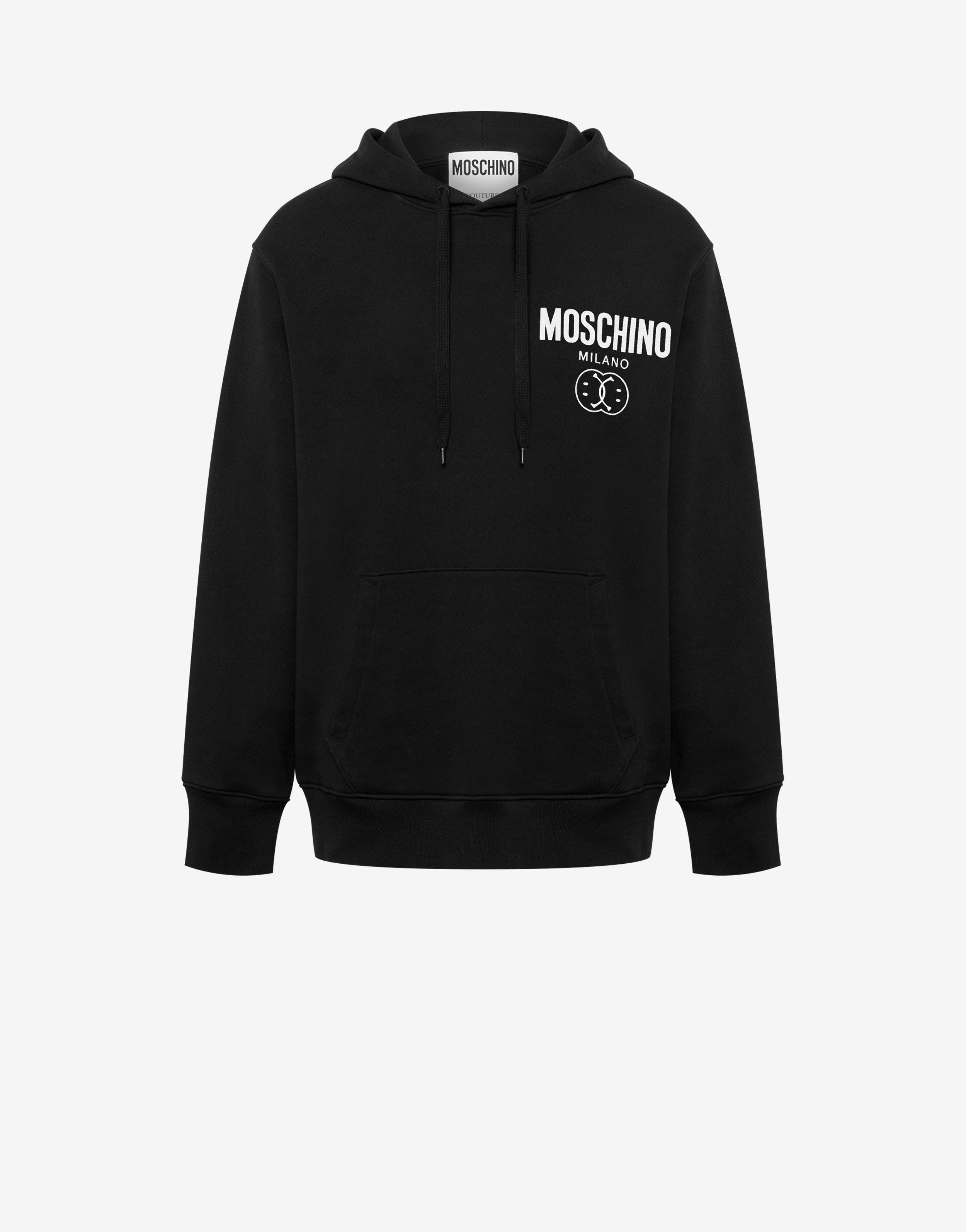 Moschino o1y0225 Logo Hoodie in Black Size US M / EU 48-50 / 2 - 1 Thumbnail