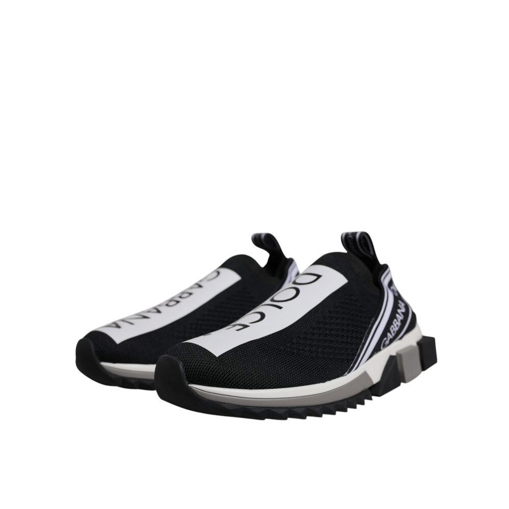 Dolce & Gabbana Dolce & Gabbana Black White Slip On Sorrento Sneakers Shoes Size US 7 / IT 37 - 3 Thumbnail