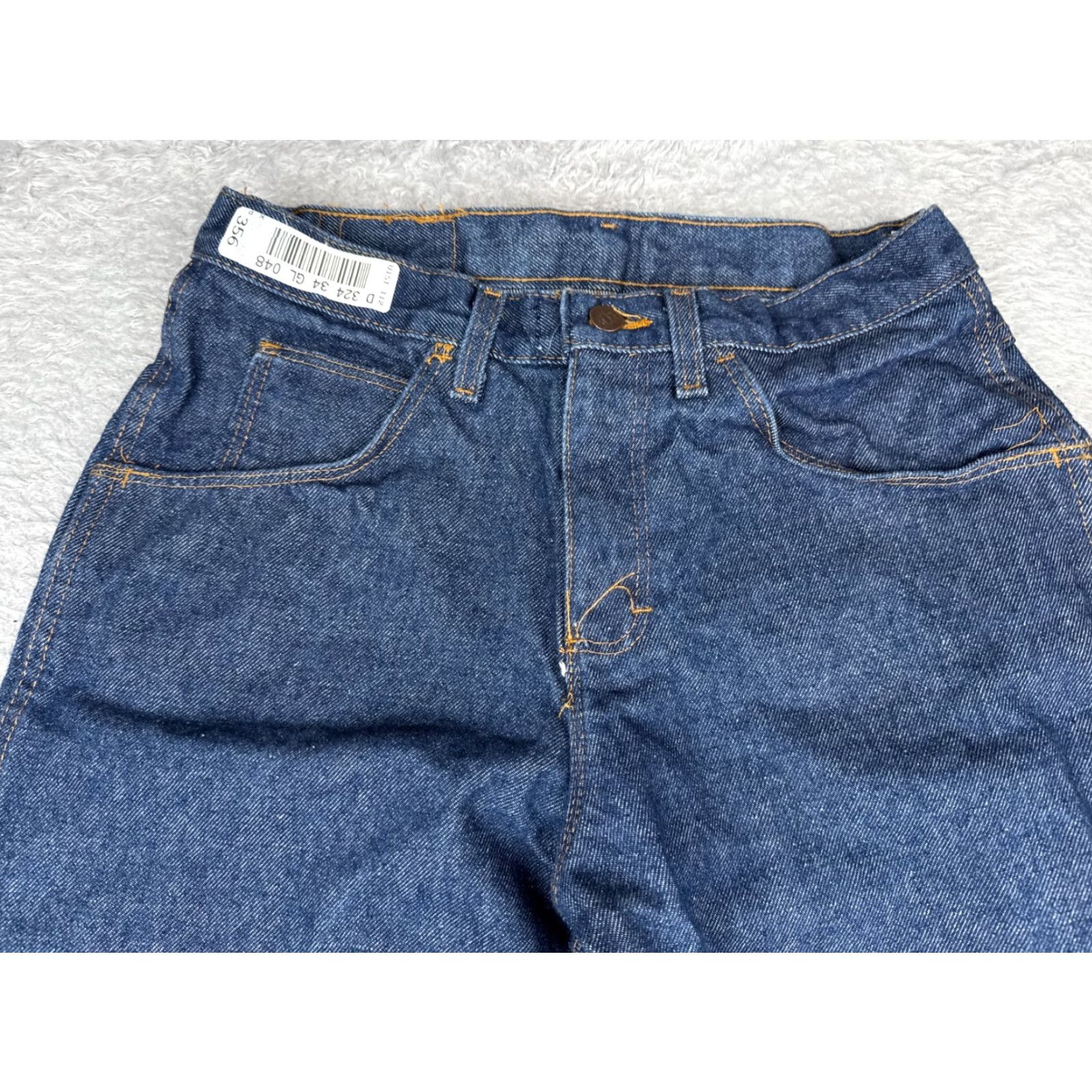 Denime UniFirst Jeans Mens 30x32 Blue Denim Straight Leg Armorex FR Workwear Trades Jeans Size US 30 / EU 46 - 4 Thumbnail