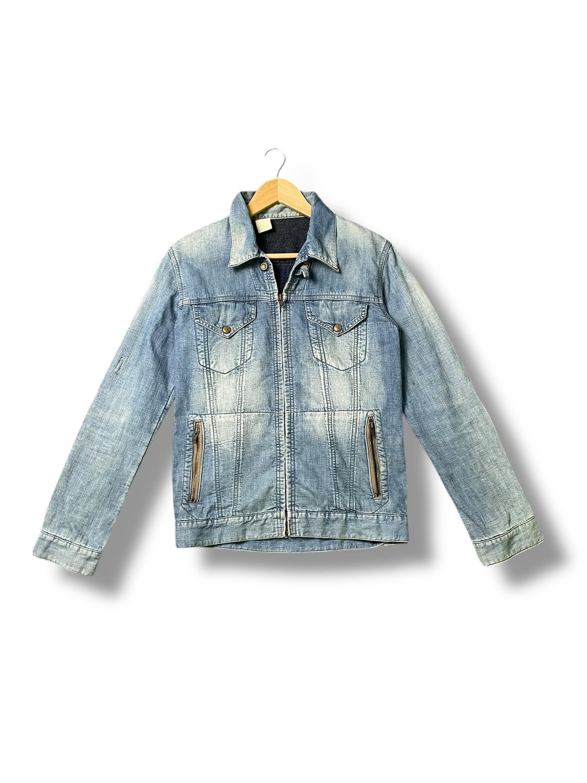 Vintage Vintage N.Hoolywood Zip-Up Denim Jacket(48) Size US XS / EU 42 / 0 - 1 Thumbnail