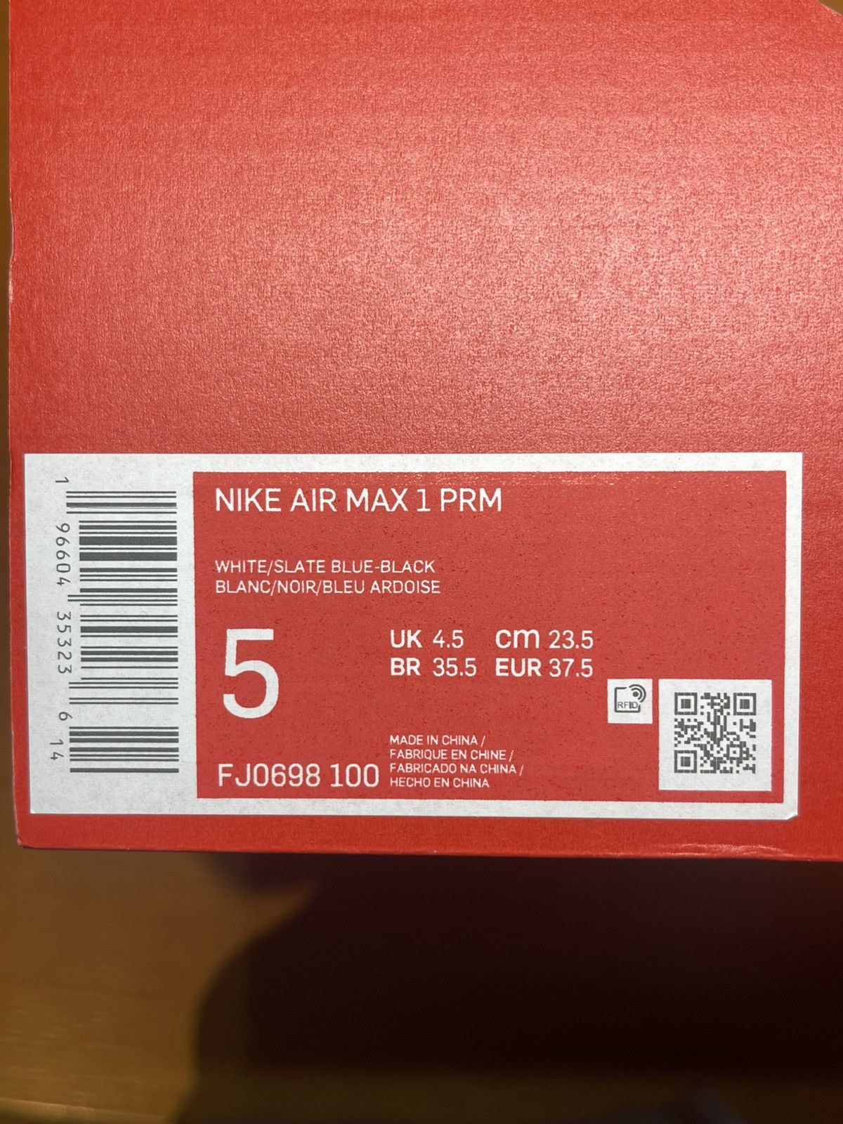 Nike Air Max 1 PRM bianca e dettagli ricamati Size US 7.5 / IT 37.5 - 11 Thumbnail