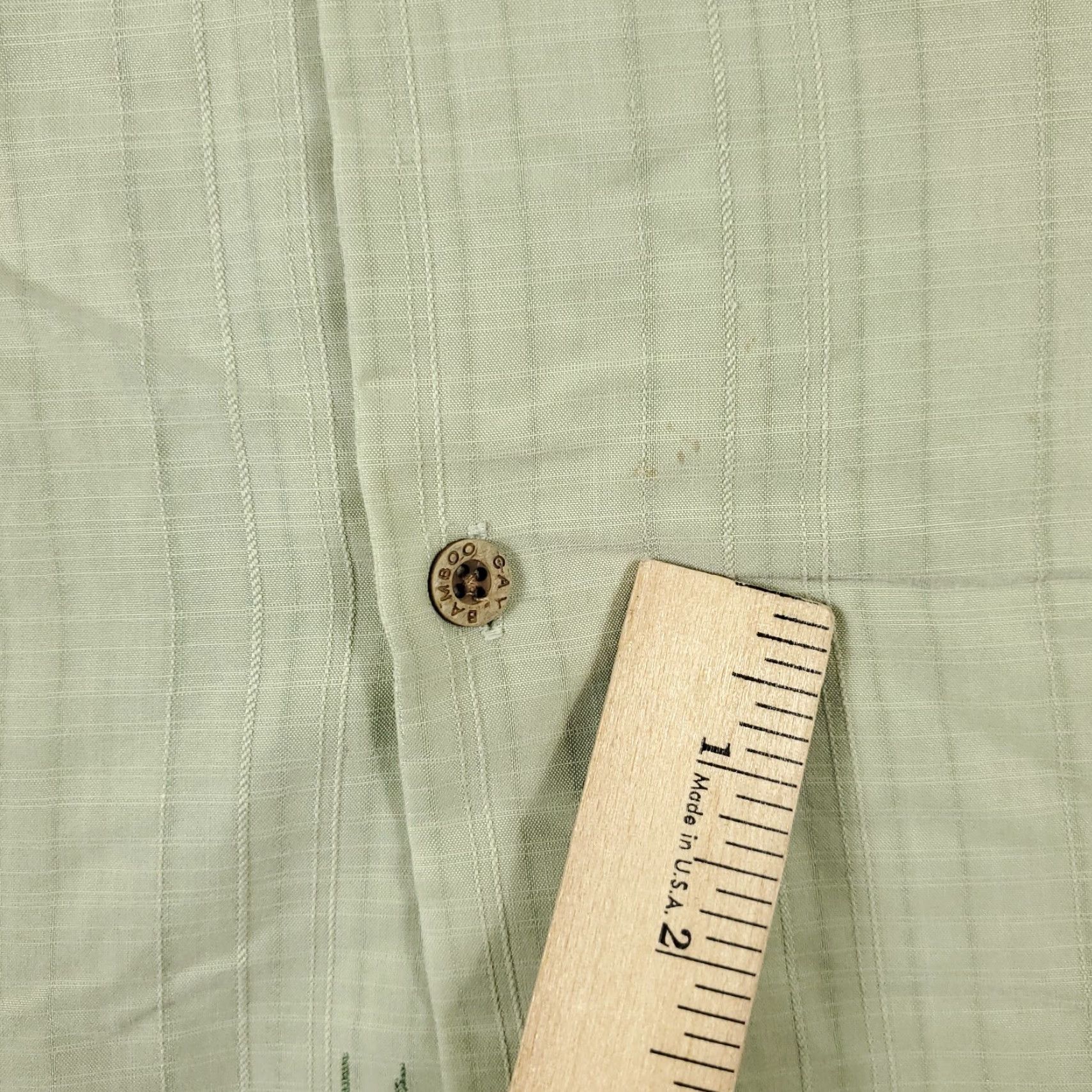 Vintage Bamboo Cay Shirt Mens XL Green Striped Tropical Beach Button Up Short Sleeve Size US XL / EU 56 / 4 - 6 Thumbnail