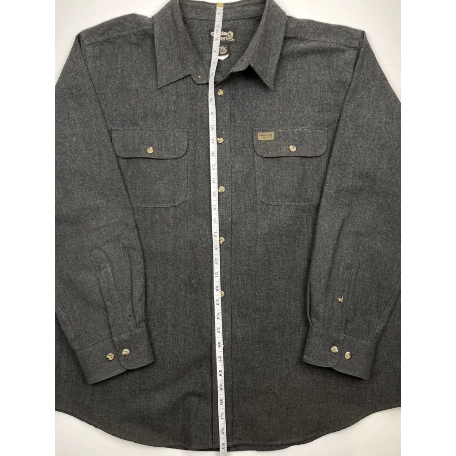 Vintage Guide Series Button-Up Shirt Mens XL Gray Chamois Long Sleeve Collared Nature 80s Size US XL / EU 56 / 4 - 6 Thumbnail