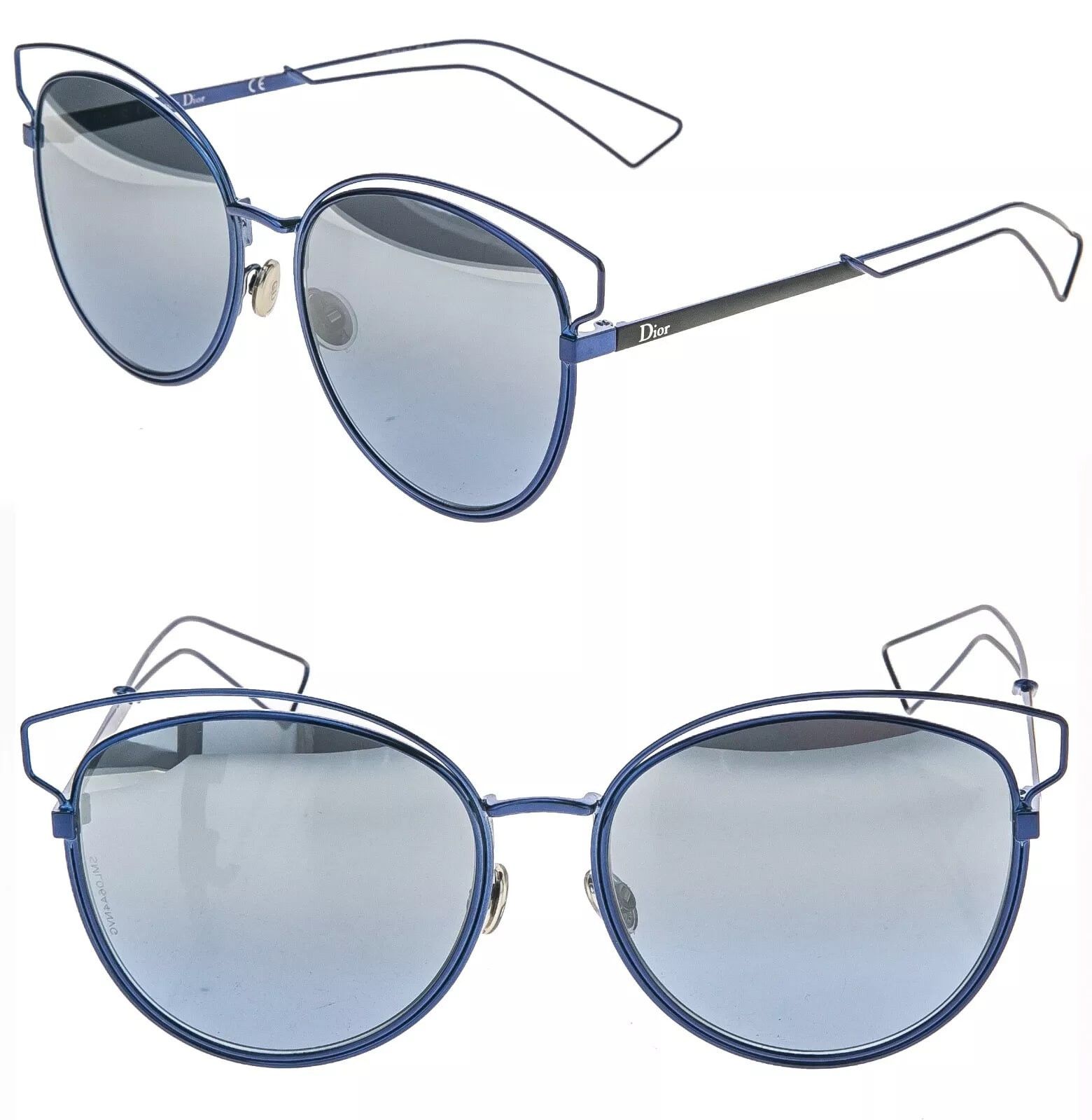 Christian Dior Monsieur CHRISTIAN DIOR SIDERAL 2 Black Blue Mirrored Metal SIDERAL2 Size ONE SIZE - 1 Thumbnail
