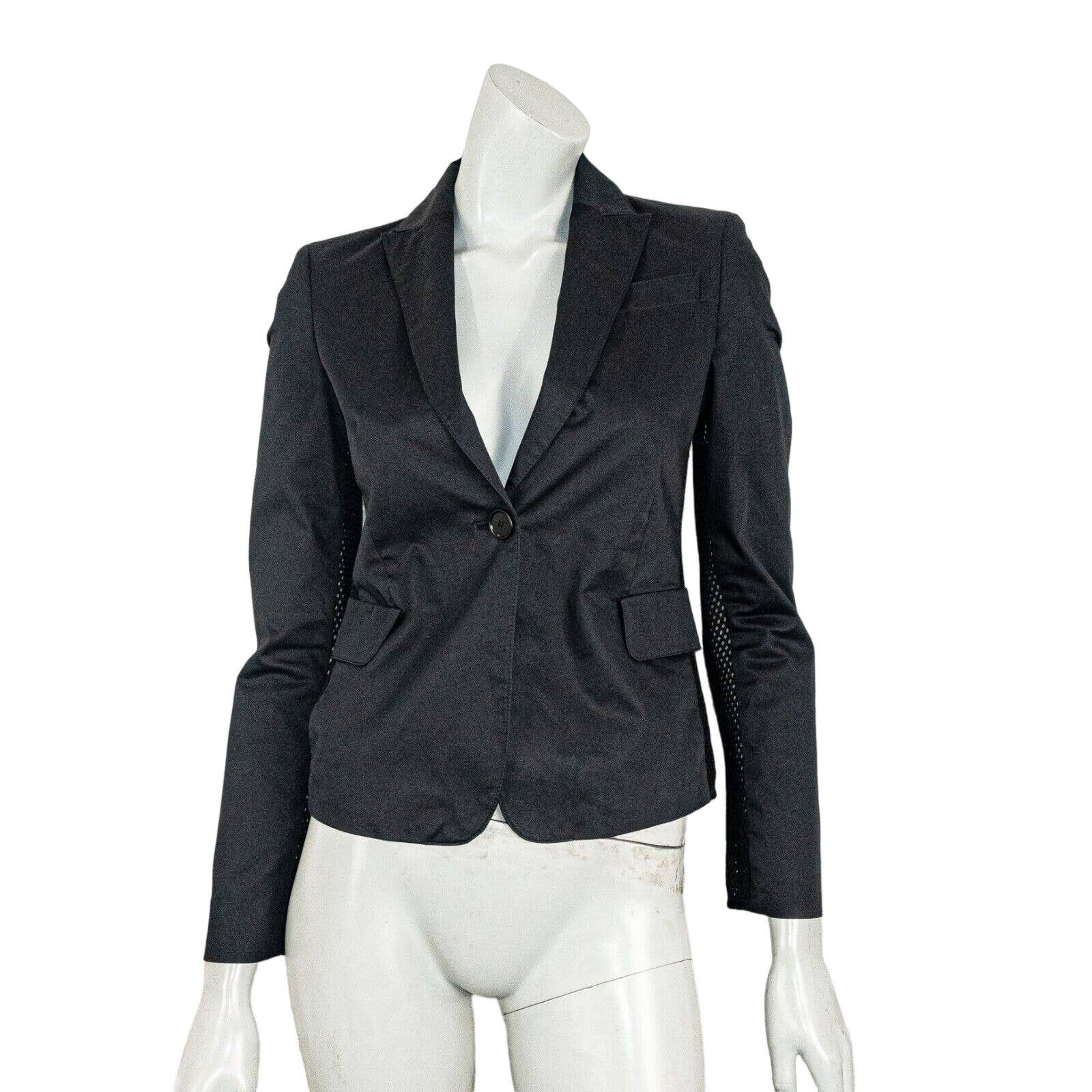 Akris Akris Punto Women's Black Blazer Jacket Size 2 Mesh Sleeve Size XS / US 0-2 / IT 36-38 - 4 Thumbnail