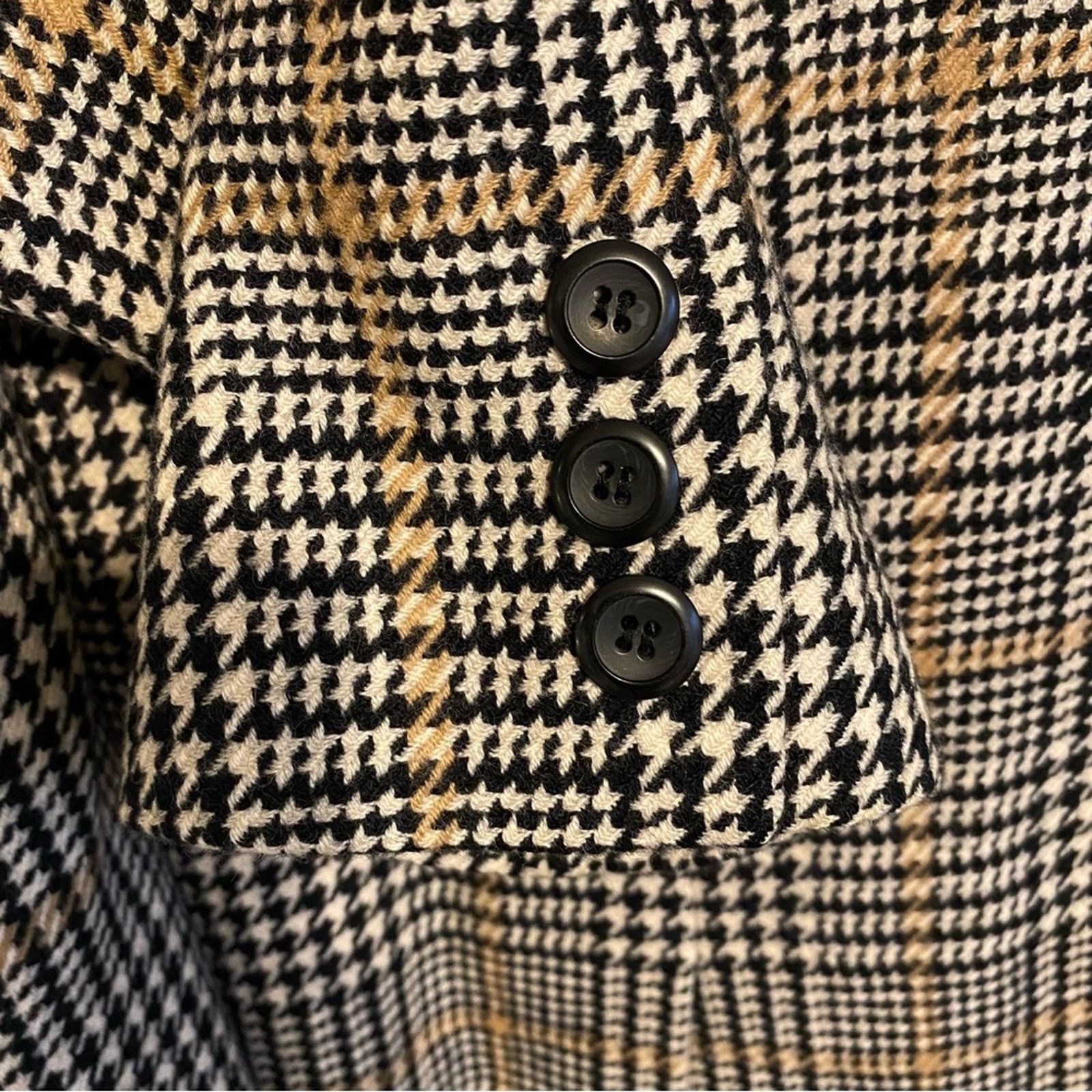Pendleton Pendleton $268 Women’s 16 Blk Houndstooth 100% Wool Coat Size XXL / US 16-18 / IT 52-54 - 8 Thumbnail