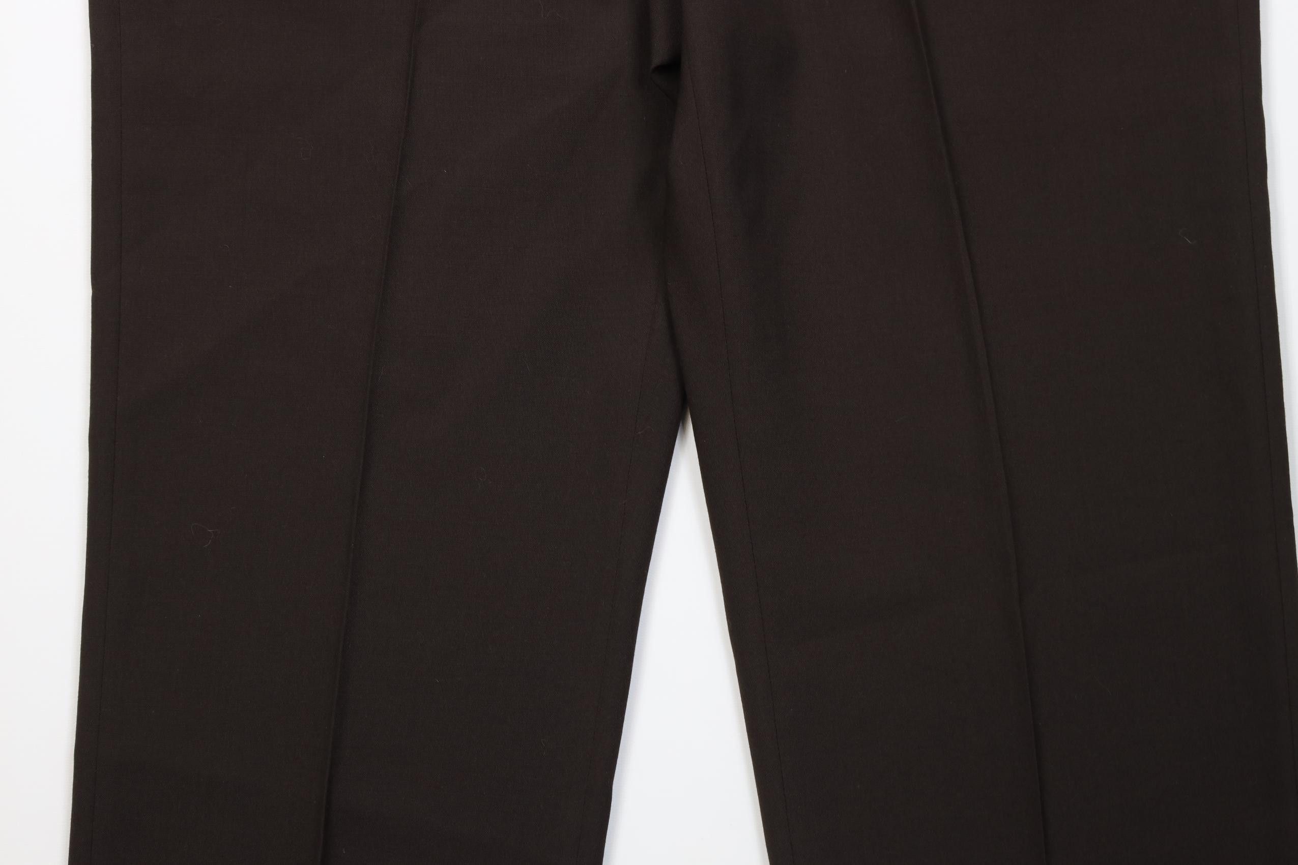Vintage Vintage 90s Streetwear Knit Wide Leg Chino Pants Brown Size US 42 / EU 58 - 3 Thumbnail