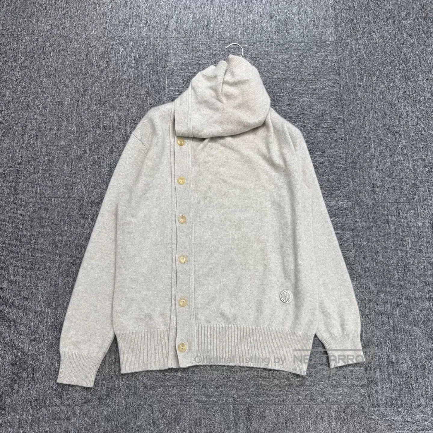 Dior Dior Pleated Turtleneck Embroidered Wool Cardigan. Size US M / EU 48-50 / 2 - 1 Thumbnail