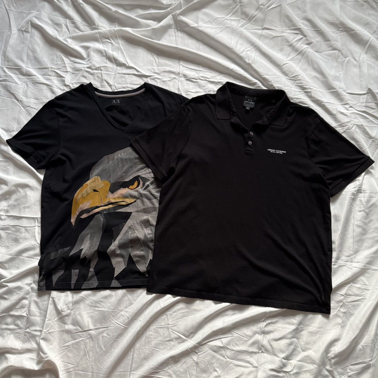 Armani Exchange Lot of 2 Armani Exchange Eagle Graphic & Polo - Size L/XL Size US L / EU 52-54 / 3 - 1 Thumbnail
