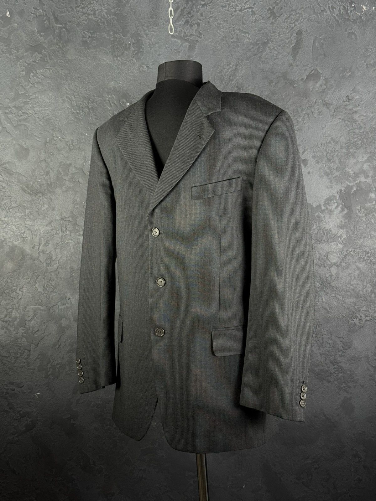 Valentino VTG 80s Valentino Uomo Men's Wool Blazer Italy Size 54 R Size 54R - 1 Thumbnail