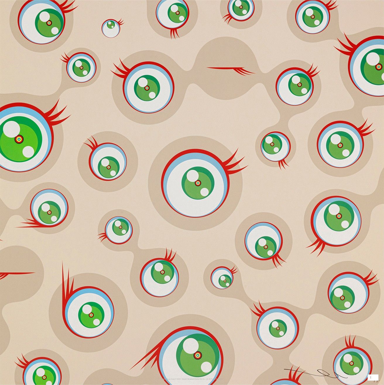 Japanese Brand Takashi Murakami Jellyfish Eyes Cream Size ONE SIZE - 7 Thumbnail