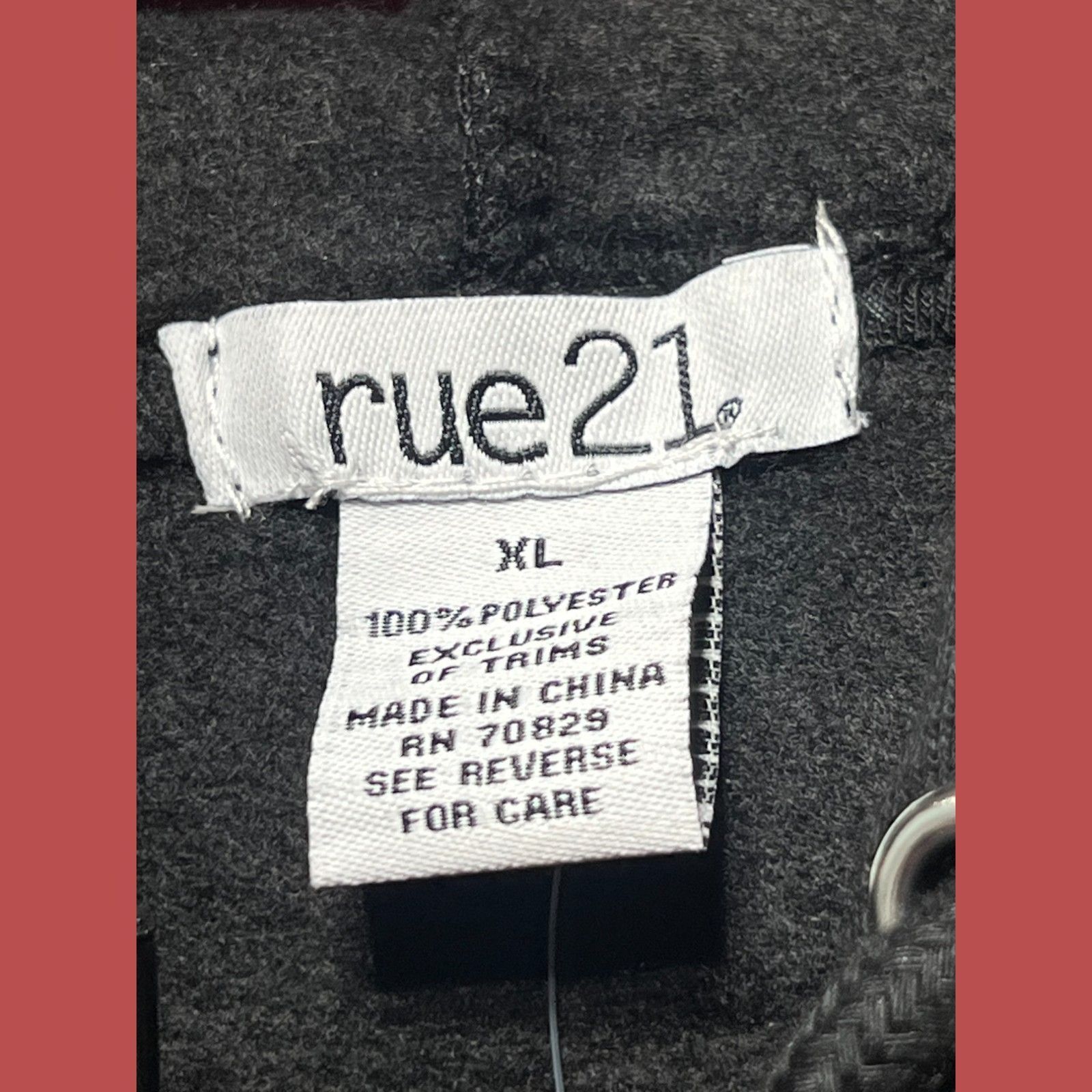 rue21 Rue 21 - Women's Long Sleeve Hooded Sweatshirt - Black - Ext Size XL / US 12-14 / IT 48-50 - 9 Thumbnail