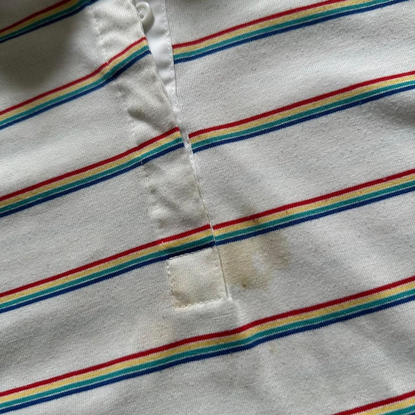 Vintage Vintage 70s 80s Retro Striped USA Polo Fitted Shirt Top Size XS / US 0-2 / IT 36-38 - 6 Thumbnail