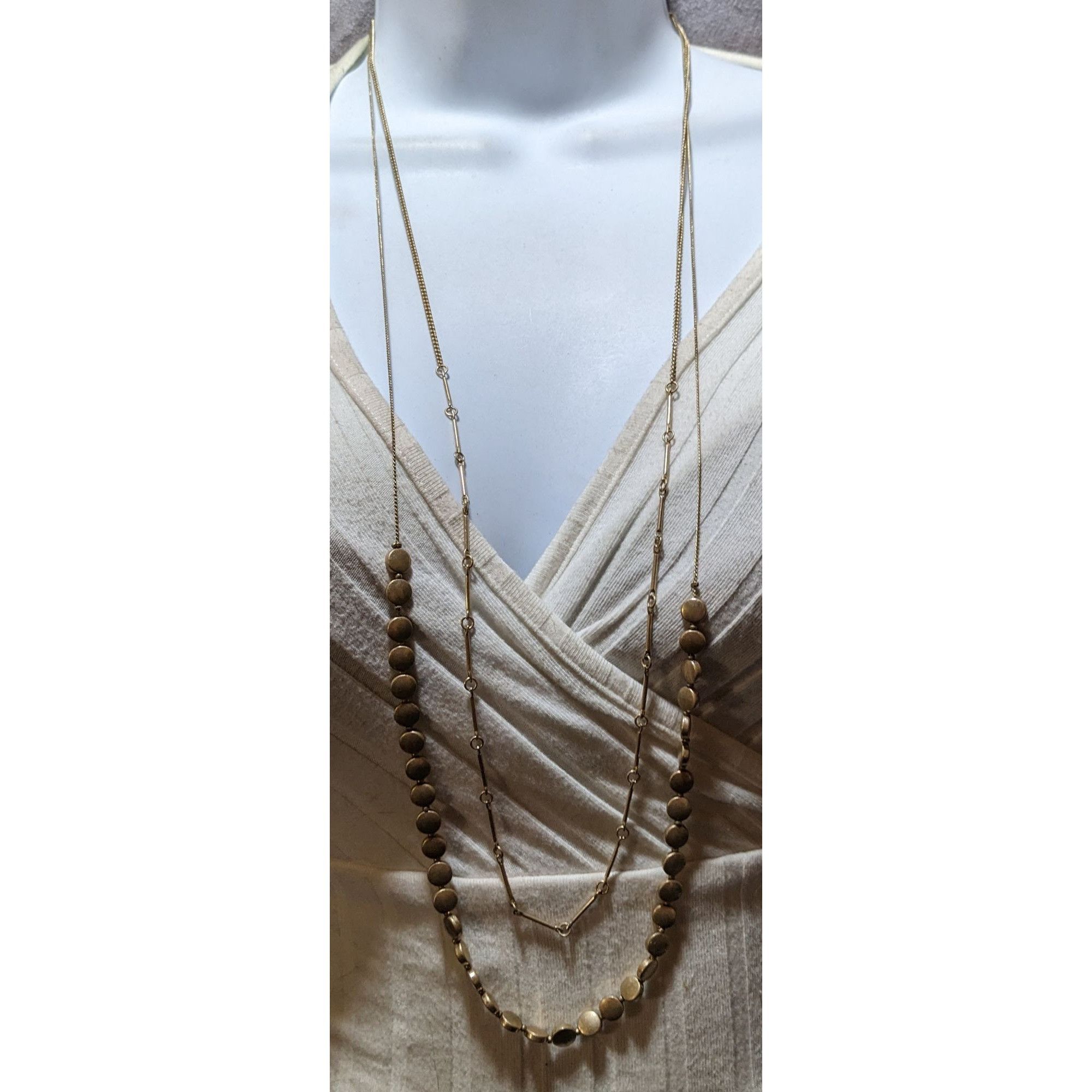 Other Preppy Multilayer Gold Chain Beaded Necklace Size ONE SIZE - 7 Thumbnail