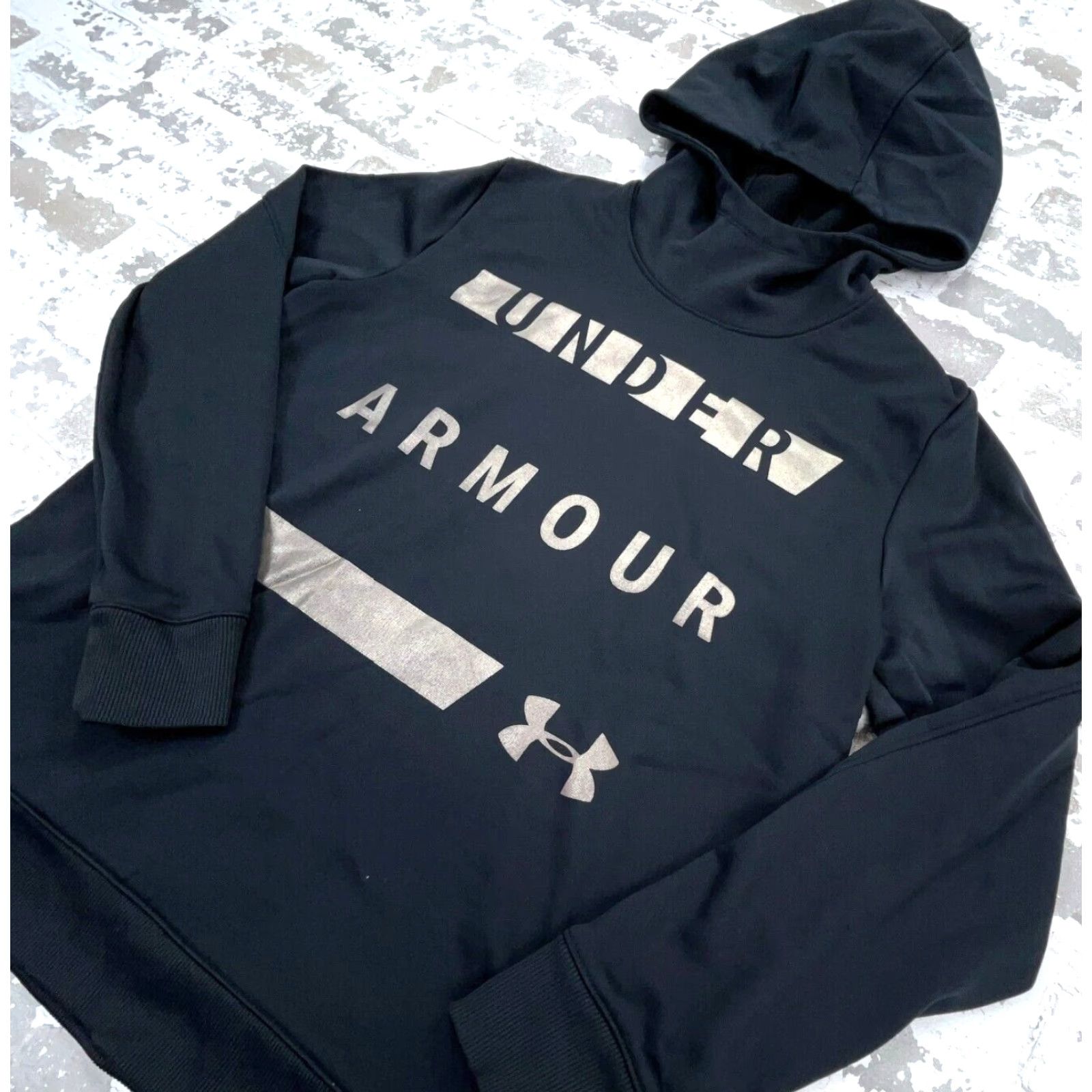 Under Armour Under Armor Hoodie Women S Black Gold Sweatshirt Sweater Mock Cold Gear Loose Fit Womens Size S / US 4 / IT 40 - 2 Thumbnail