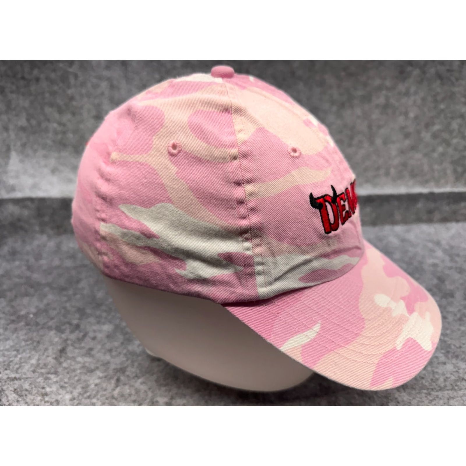 Port Authority Port Authority Demons Hat Cap Strap Back Womens One Size Pink Camouflage Twill Baseball Cap Adjustable Lightweight Outdoor Casual Size ONE SIZE - 7 Thumbnail