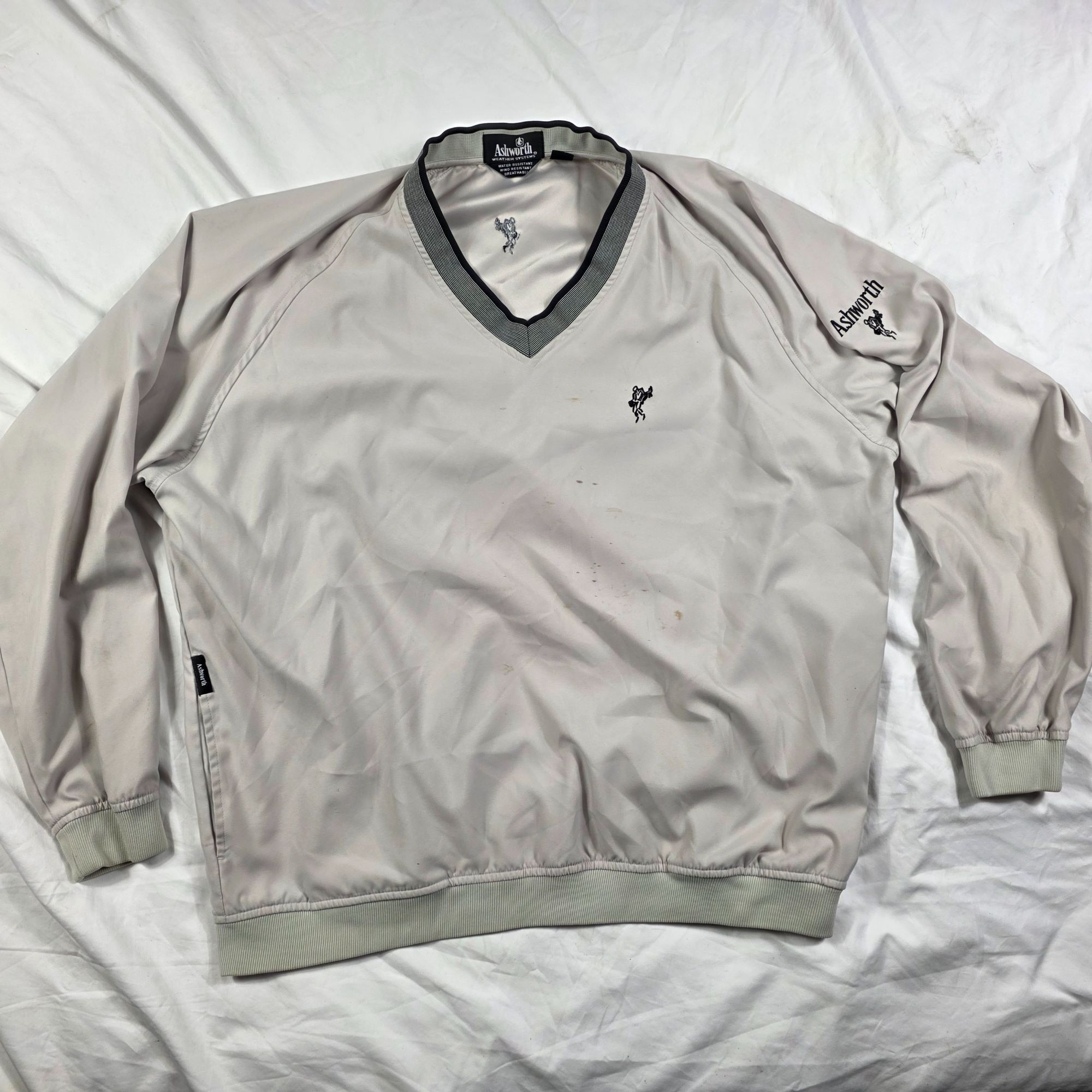 Ashworth Ashworth Golf Pullover Jacket Mens XL Beige Windbreaker Rain Size US XL / EU 56 / 4 - 1 Thumbnail