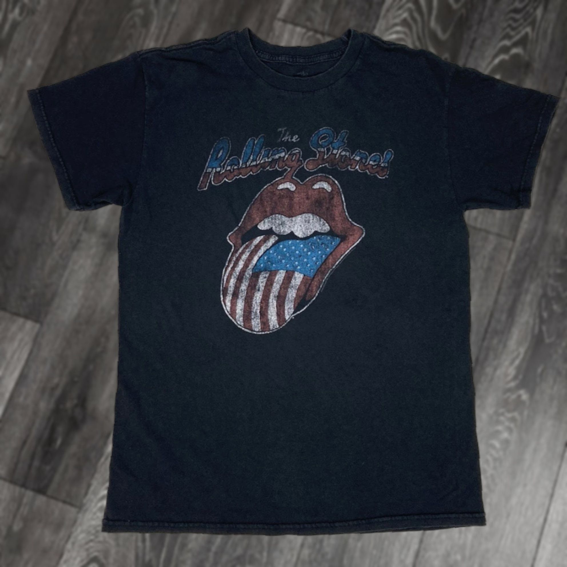 H&M The Rolling Stones T-Shirt Women Medium Music Retro Colorful 78 Tour Of America Graphic Crew Neck Short Sleeve Cotton Black Size M / US 6-8 / IT 42-44 - 1 Thumbnail