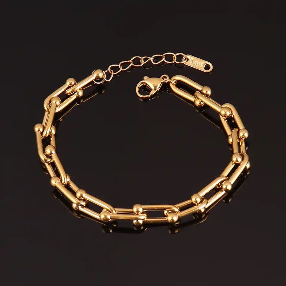 Japanese Brand × Jewelry Charm Gold Color Thick Chain Bracelet Size ONE SIZE - 3 Thumbnail