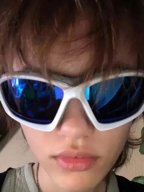 Electric Visual White Blue Y2K Future Punk Sunglasses Cyber Goth Ski Alt Size ONE SIZE - 2 Thumbnail