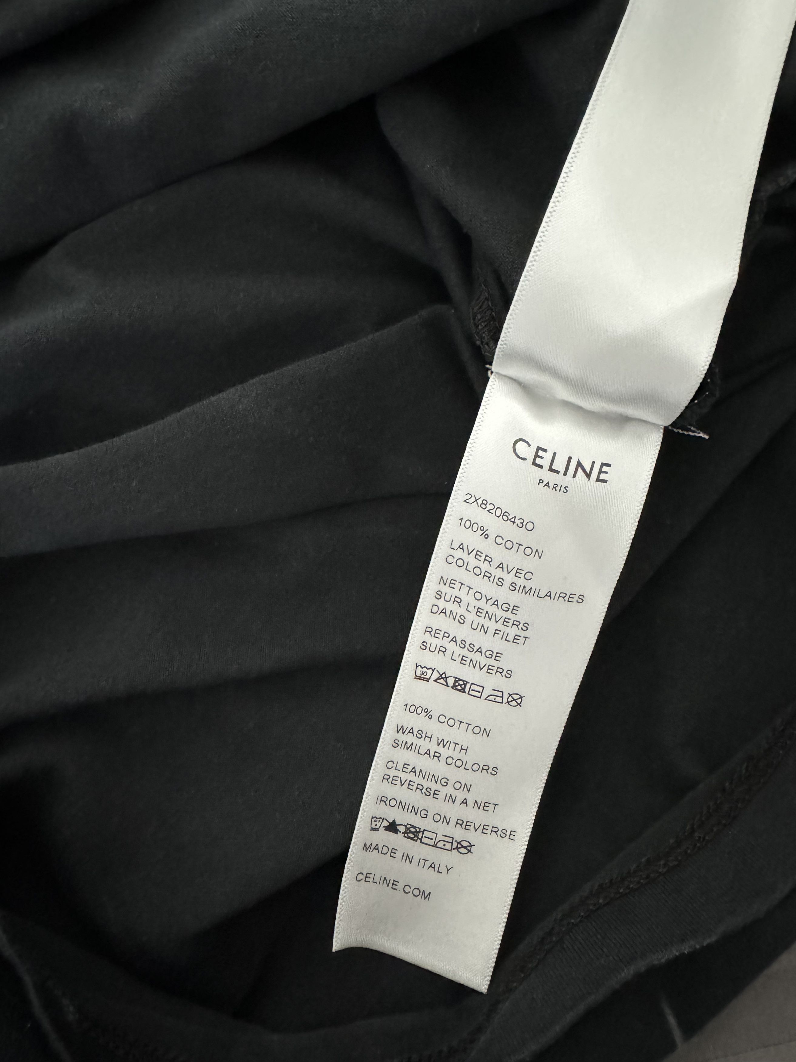 Celine Celine Tie-Dyed Logo-Print Cotton-Jersey T-Shirt Size US M / EU 48-50 / 2 - 5 Thumbnail