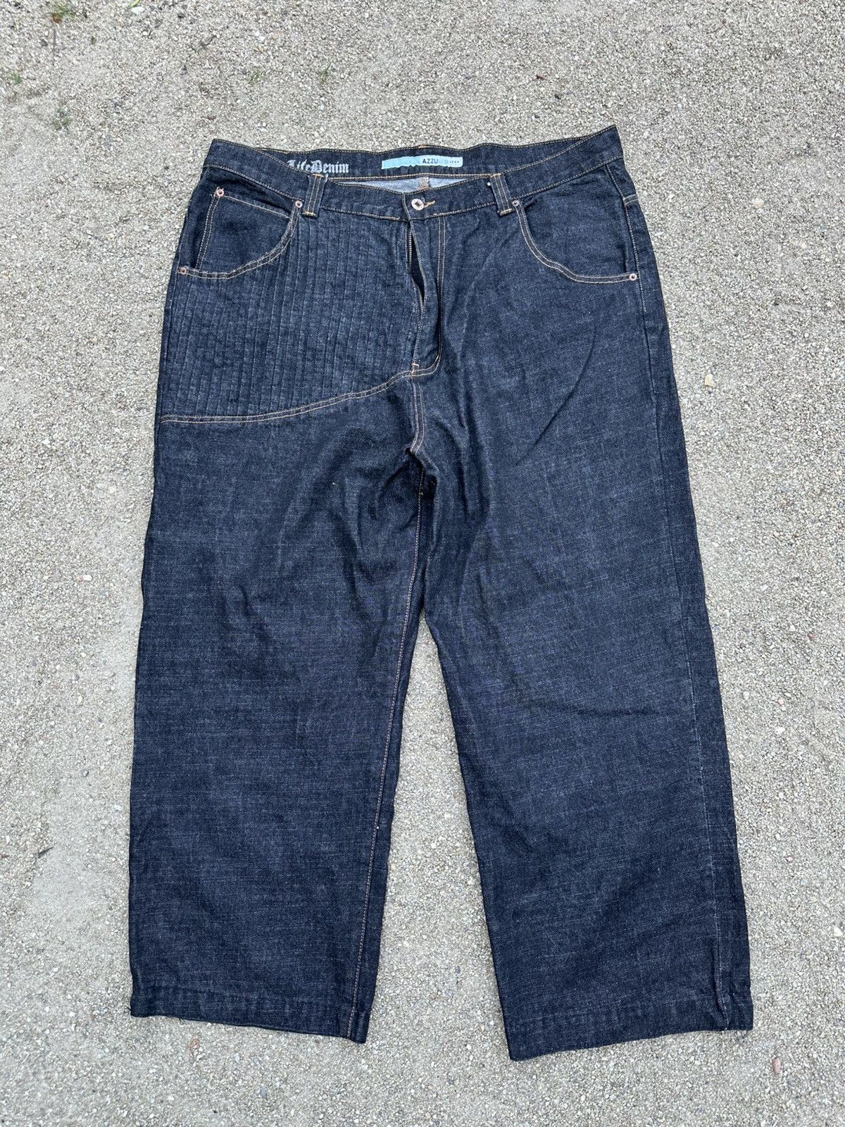 Japanese Brand AZZURÉ Love Life Denim Baggy Size US 42 / EU 58 - 3 Thumbnail