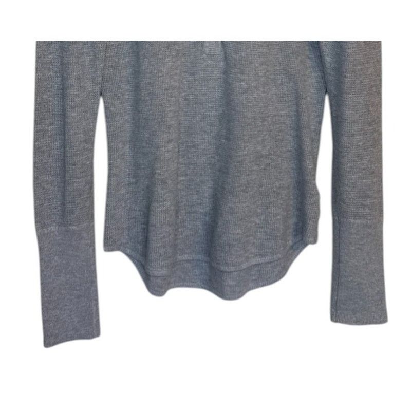 Prana Prana Top Women Small Gray Wool Cotton Henley Gorpcore Size S / US 4 / IT 40 - 3 Thumbnail
