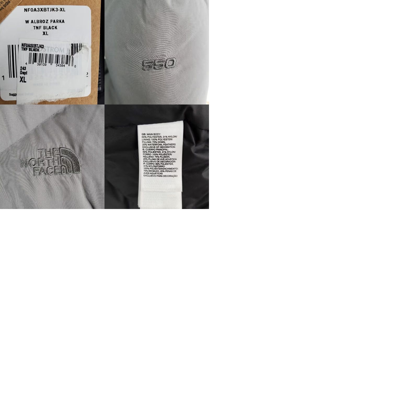 The North Face VINTAGE The North Face XL Womens Down Filled Hooded Coat Parka Black 550 Size XL / US 12-14 / IT 48-50 - 9 Thumbnail