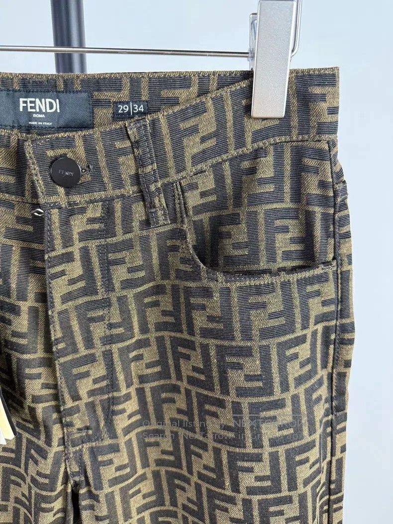 Fendi Fendi All-over print denim pants Size US 29 - 4 Thumbnail