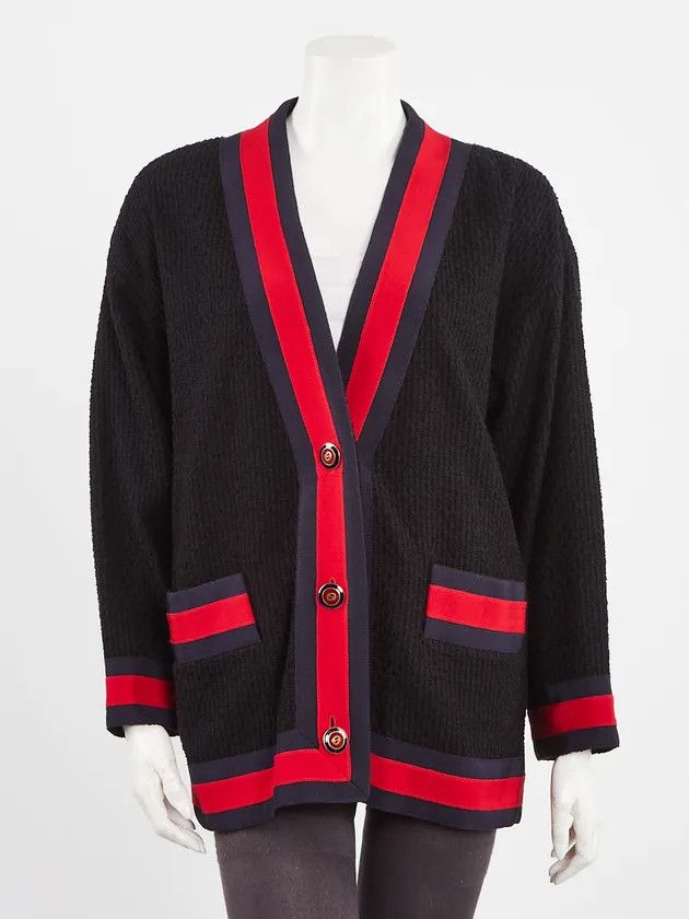 Gucci Gucci Tweed Contrast Stripe Oversized Cardigan Size US S / EU 44-46 / 1 - 2 Thumbnail
