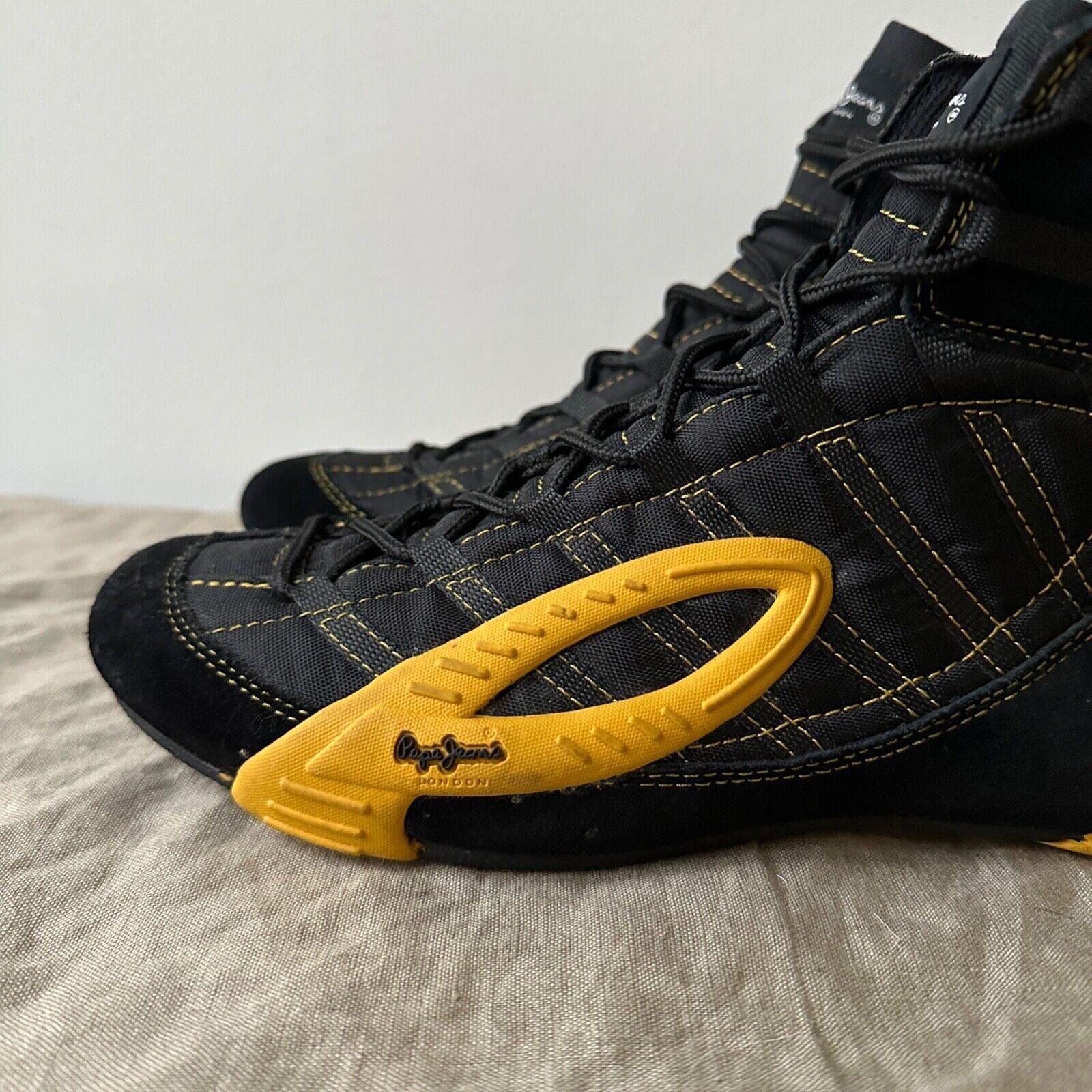 Pepe Jeans Pepe Jeans Vtg Y2K Racing Boxing High Top Sneakers 8352AC Size US 8 / IT 38 - 2 Thumbnail