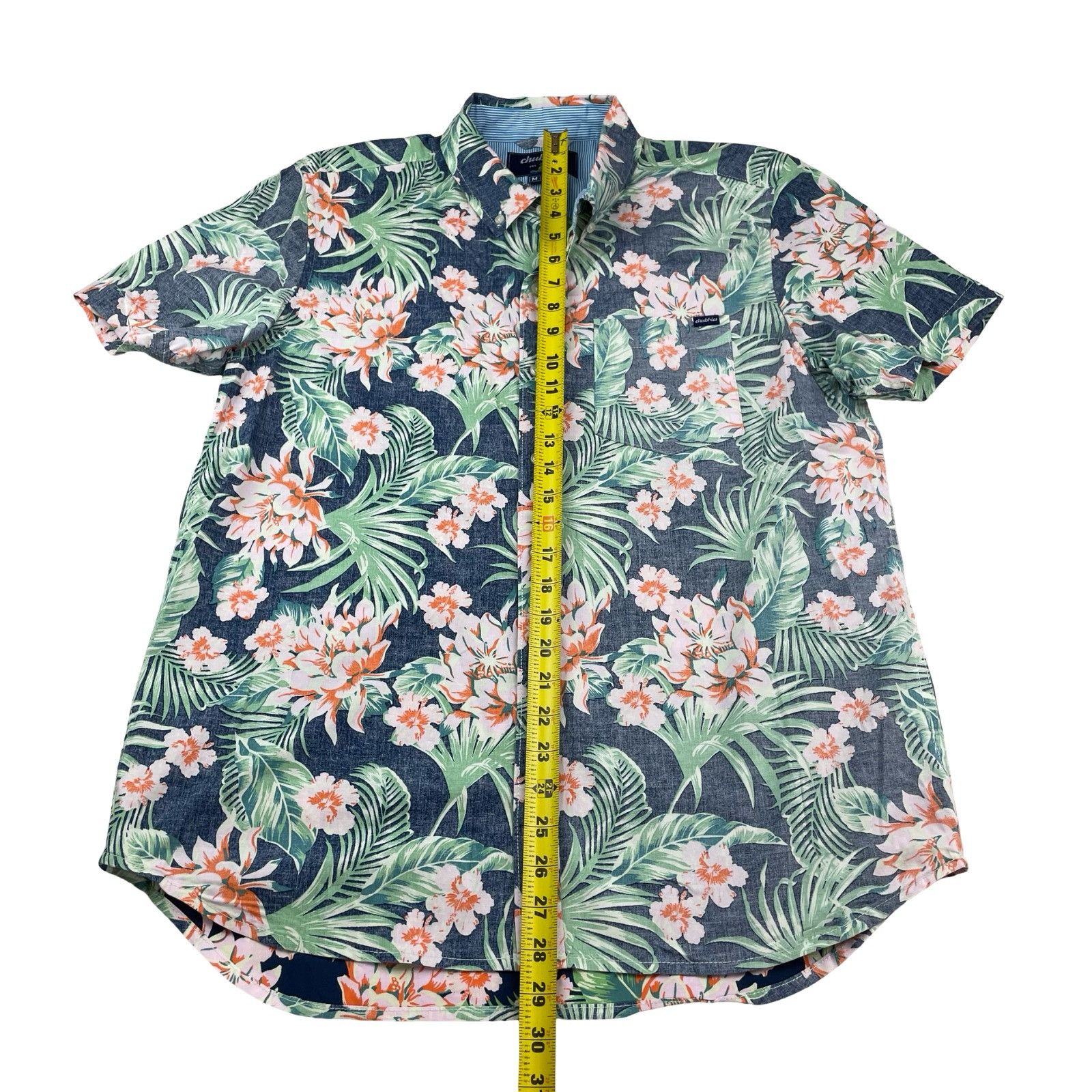 Chubbies Chubbies Men's Hawaiian S/S Button Shirt Navy/Pink Floral • Size US M / EU 48-50 / 2 - 5 Thumbnail