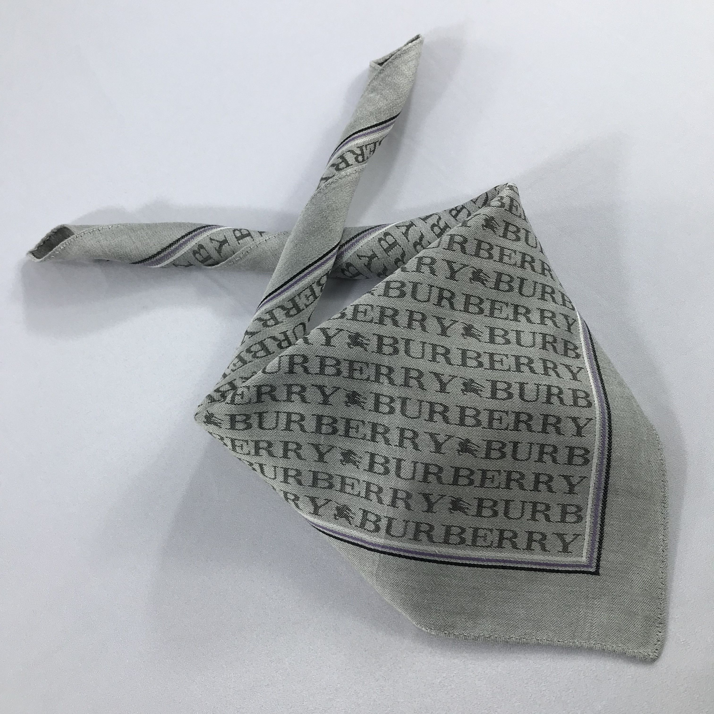 Burberry × Vintage Burberry Bandana / Handkerchief / Neckerchief - S2111 Size ONE SIZE - 4 Thumbnail