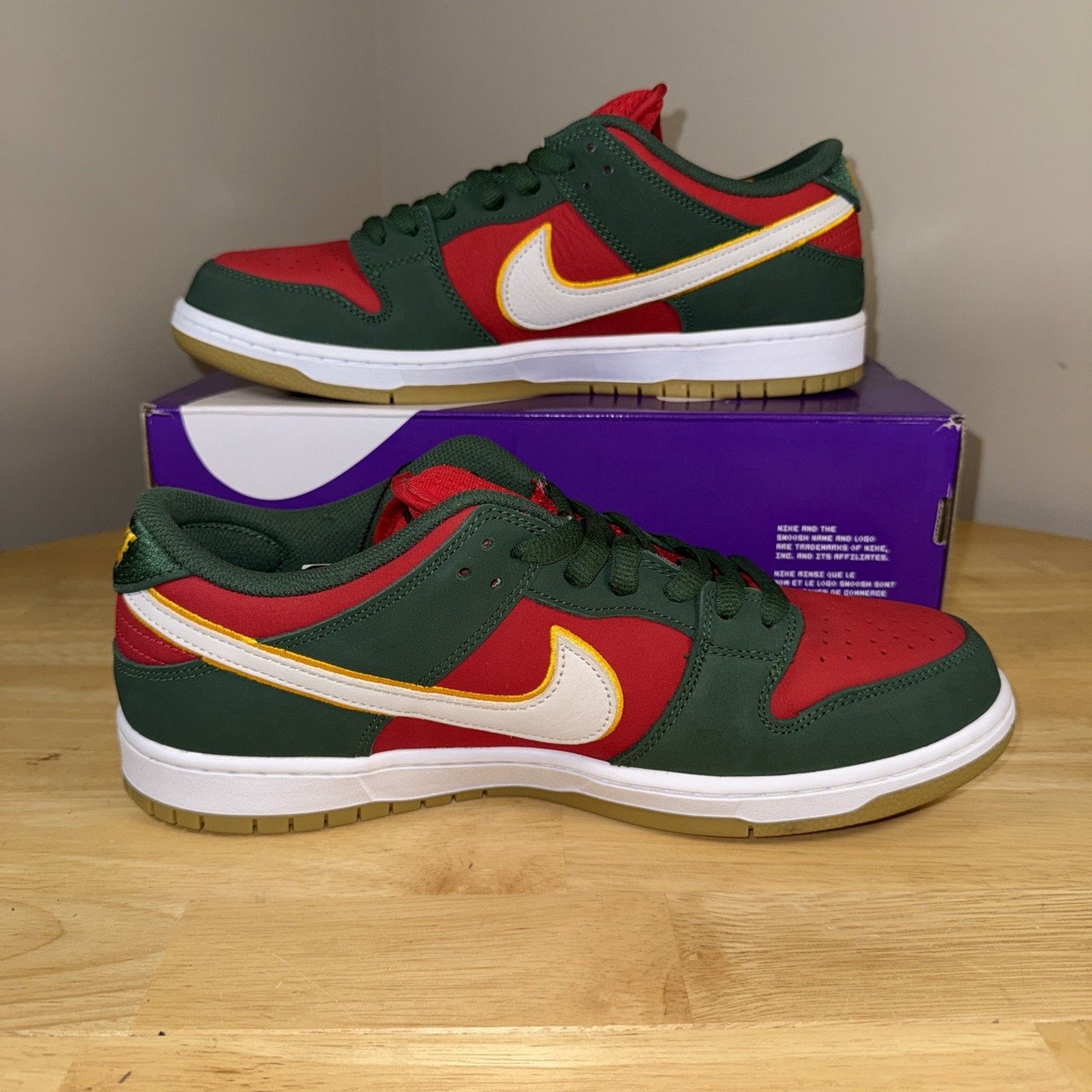 Nike Nike Dunk Premium SB Low Seattle Supersonics 12 FZ1287-300 Size US 12 / EU 45 - 3 Thumbnail