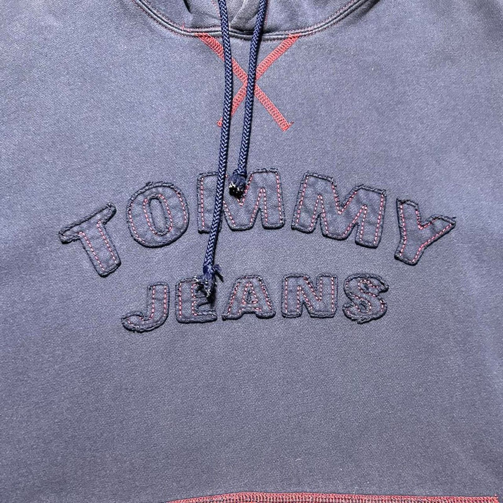 Tommy Hilfiger Tommy Hilfiger Jeans Hoodie Spell-Out Skater Sweatshirt Size US L / EU 52-54 / 3 - 2 Thumbnail