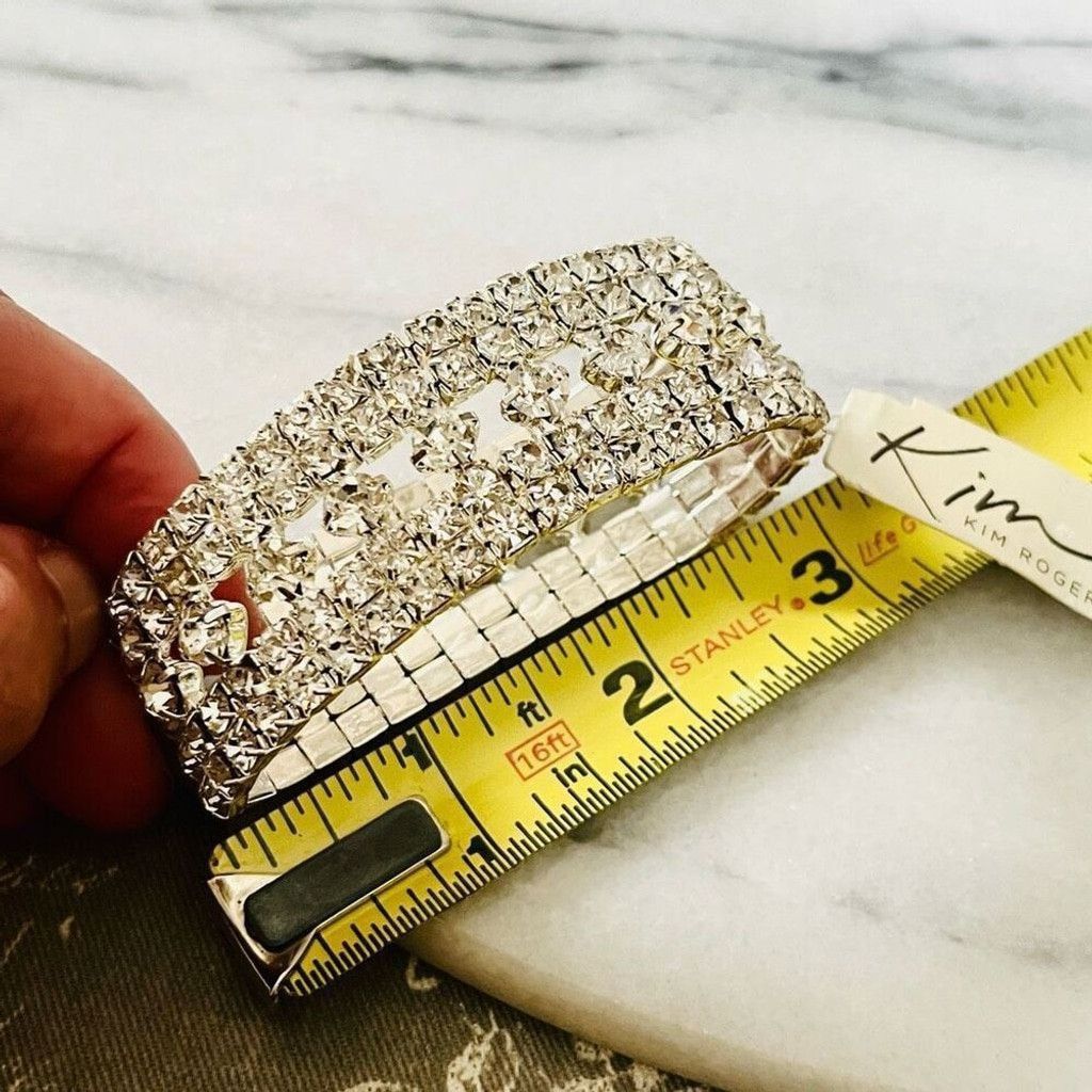 Jewelry Kim Rogers Rhinestone Stretch Bracelet Clear Size ONE SIZE - 6 Thumbnail