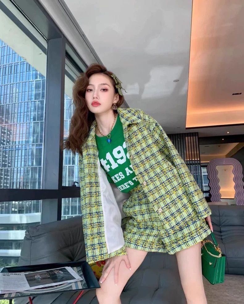 Gucci Gucci Green Plaid Woven Jacket-2505 Size M / US 6-8 / IT 42-44 - 6 Thumbnail