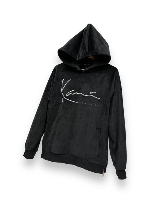 Vintage 90’s KARL KANI NEW YORK Luxury Poly-Velvet Signature Hoodie ...