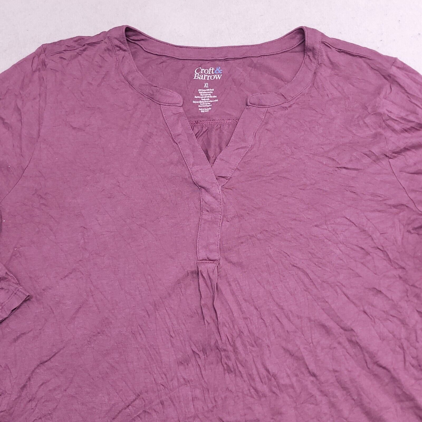 Croft & Barrow Croft & Barrow Casual Pullover Shirt Womens Size XL Pink Size XL / US 12-14 / IT 48-50 - 1 Thumbnail