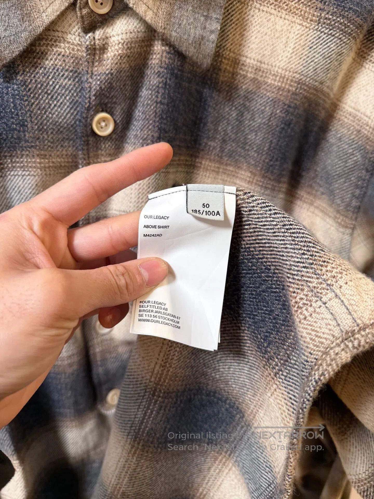 Our Legacy OUR LEGACY Above Lagger Flannel Shirt. Size US M / EU 48-50 / 2 - 6 Thumbnail