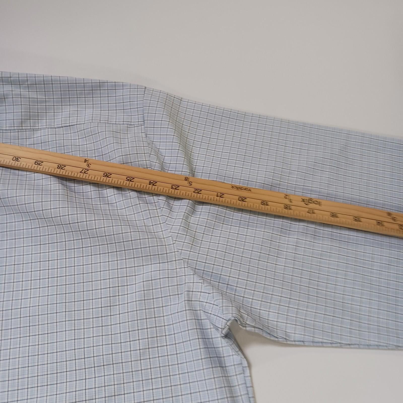 Stafford Stafford RN#93677 Mens White Plaid Shirt Sz Big 19 (36-37) Size US M / EU 48-50 / 2 - 8 Thumbnail