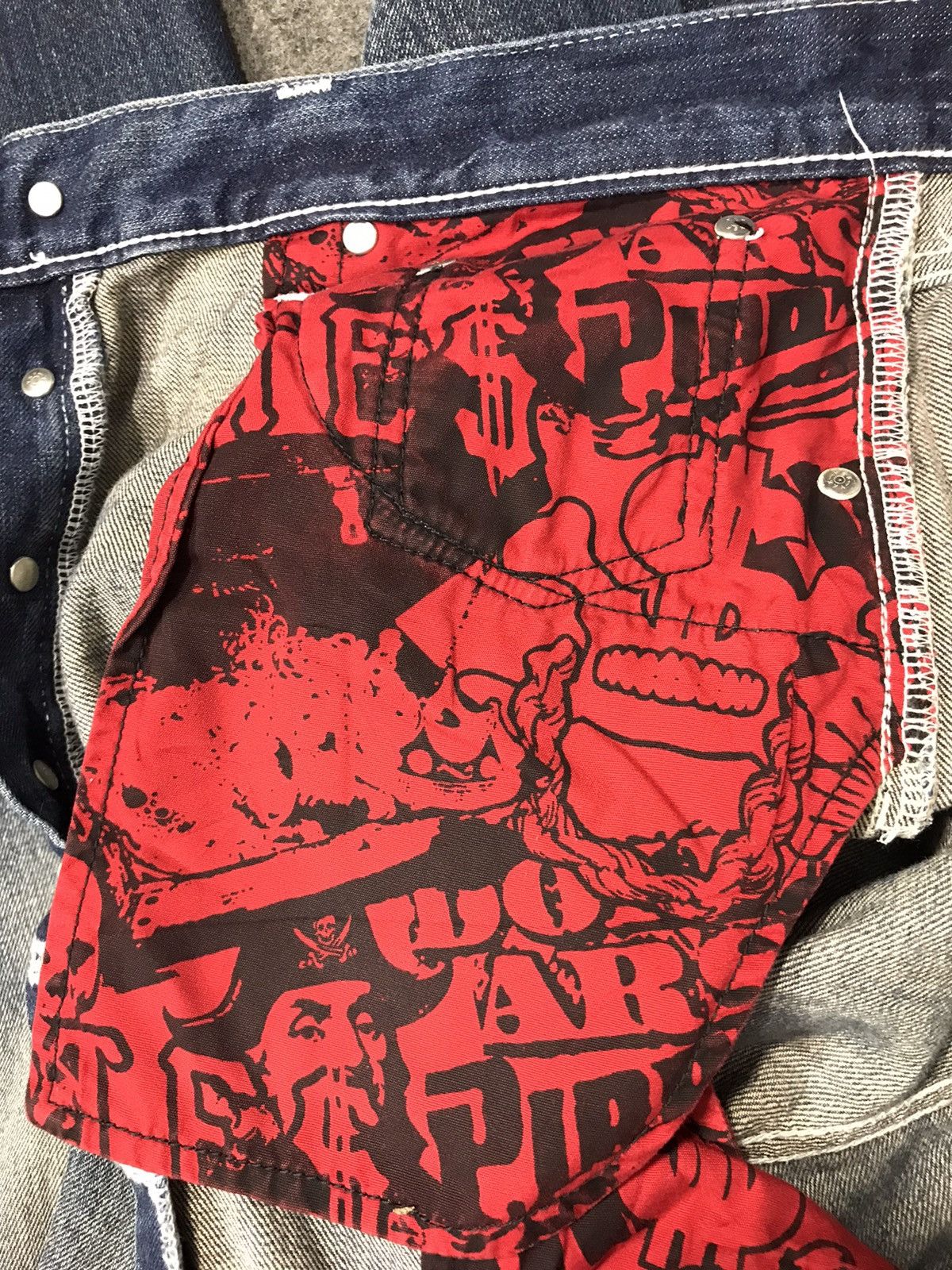 Japanese Brand Vtg Swagger Light Wash The Back Side Logo Money Jeans Size US 34 / EU 50 - 19 Thumbnail