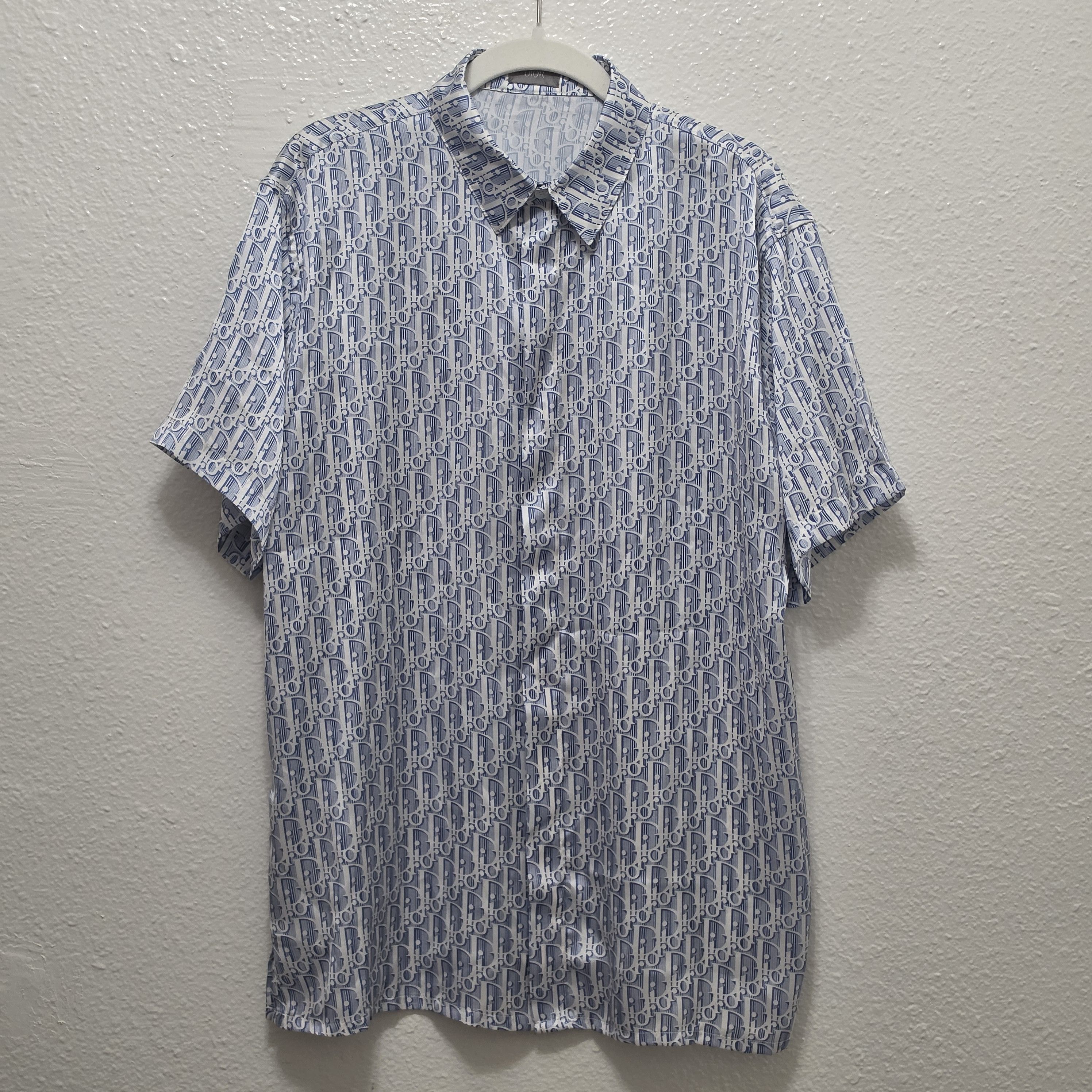 Dior Oblique monogram silk shirt Size US L / EU 52-54 / 3 - 1 Thumbnail